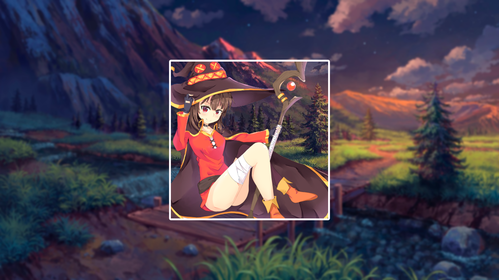 Megumin from Kono Subarashii Sekai ni Shukufuku wo! in a landscape HD Wallpaper