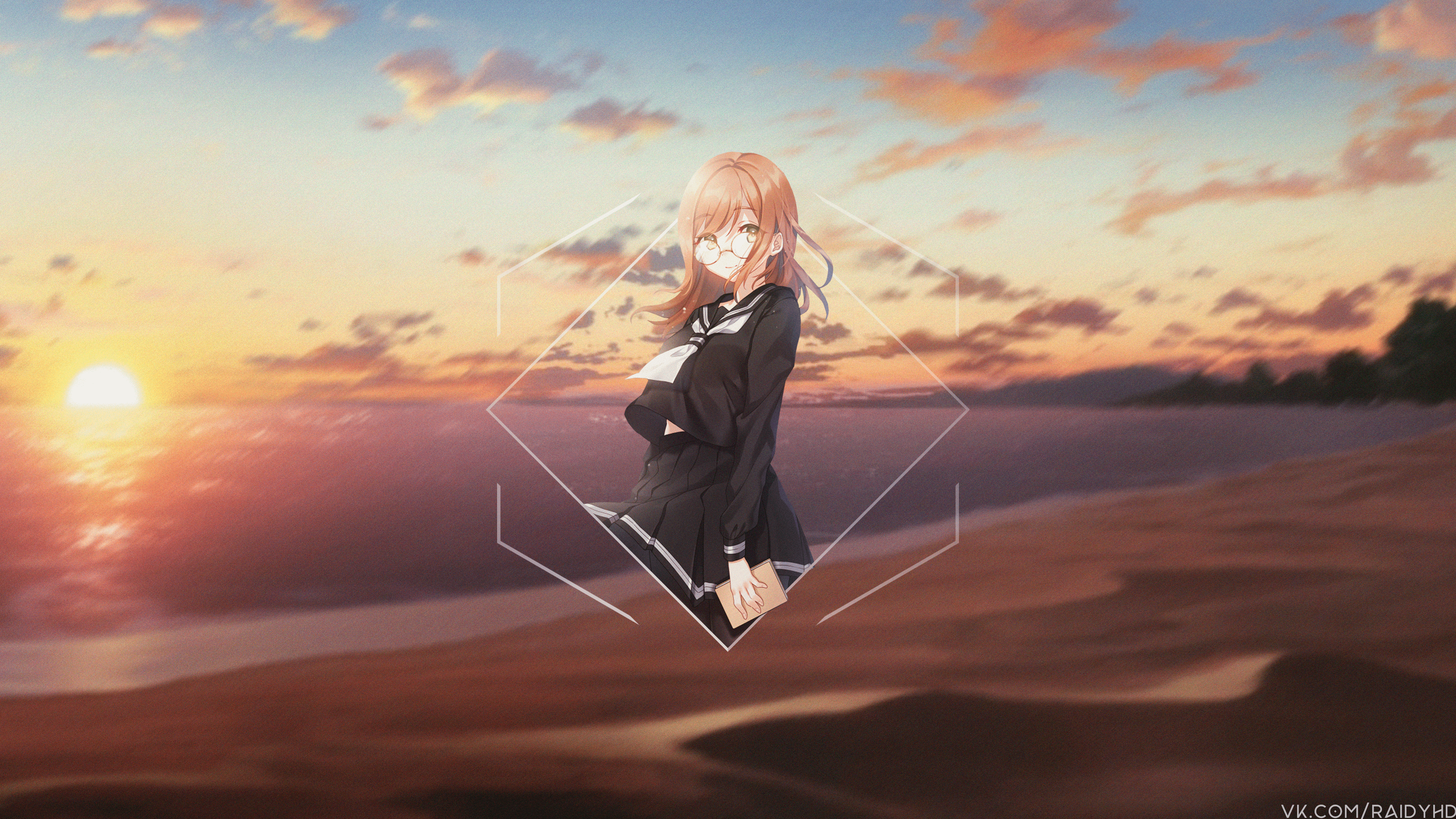 4K Kunikida Hanamaru from Love Live! at Sunset HD Wallpaper