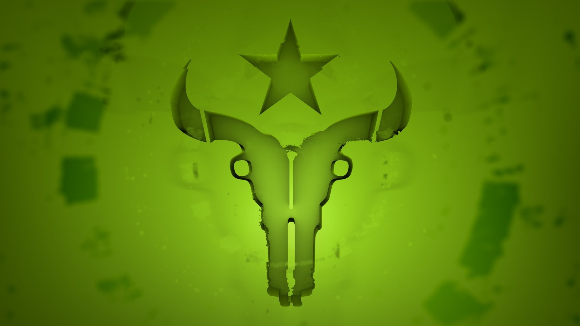 Overwatch League Outlaws logo with star and bull horns HD Wallpaper