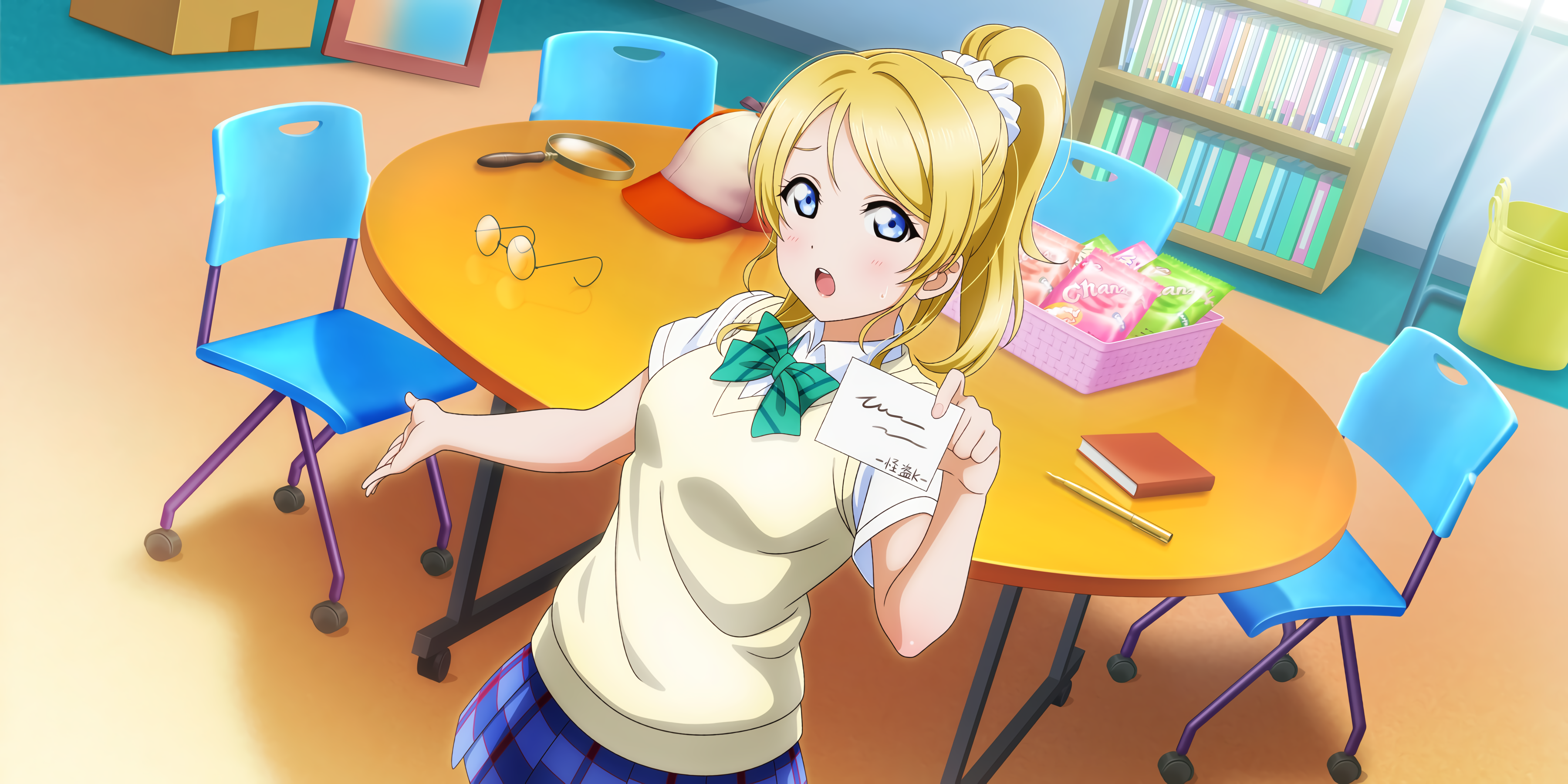 Ayase Eli from Love Live! Sunshine!! holding a note HD Wallpaper