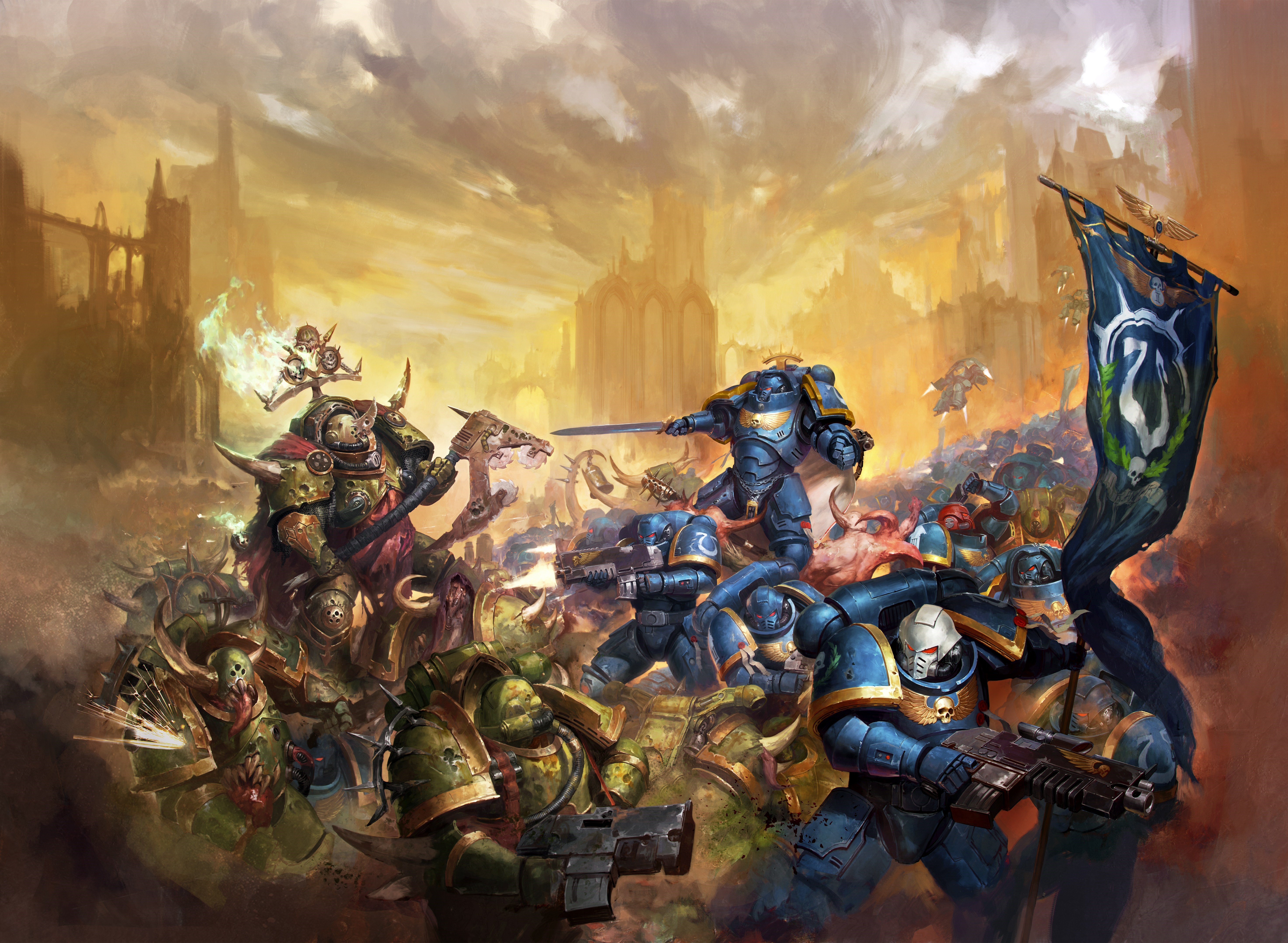 Warhammer 40,000: Ultramarines vs. Plague Marines HD Wallpaper