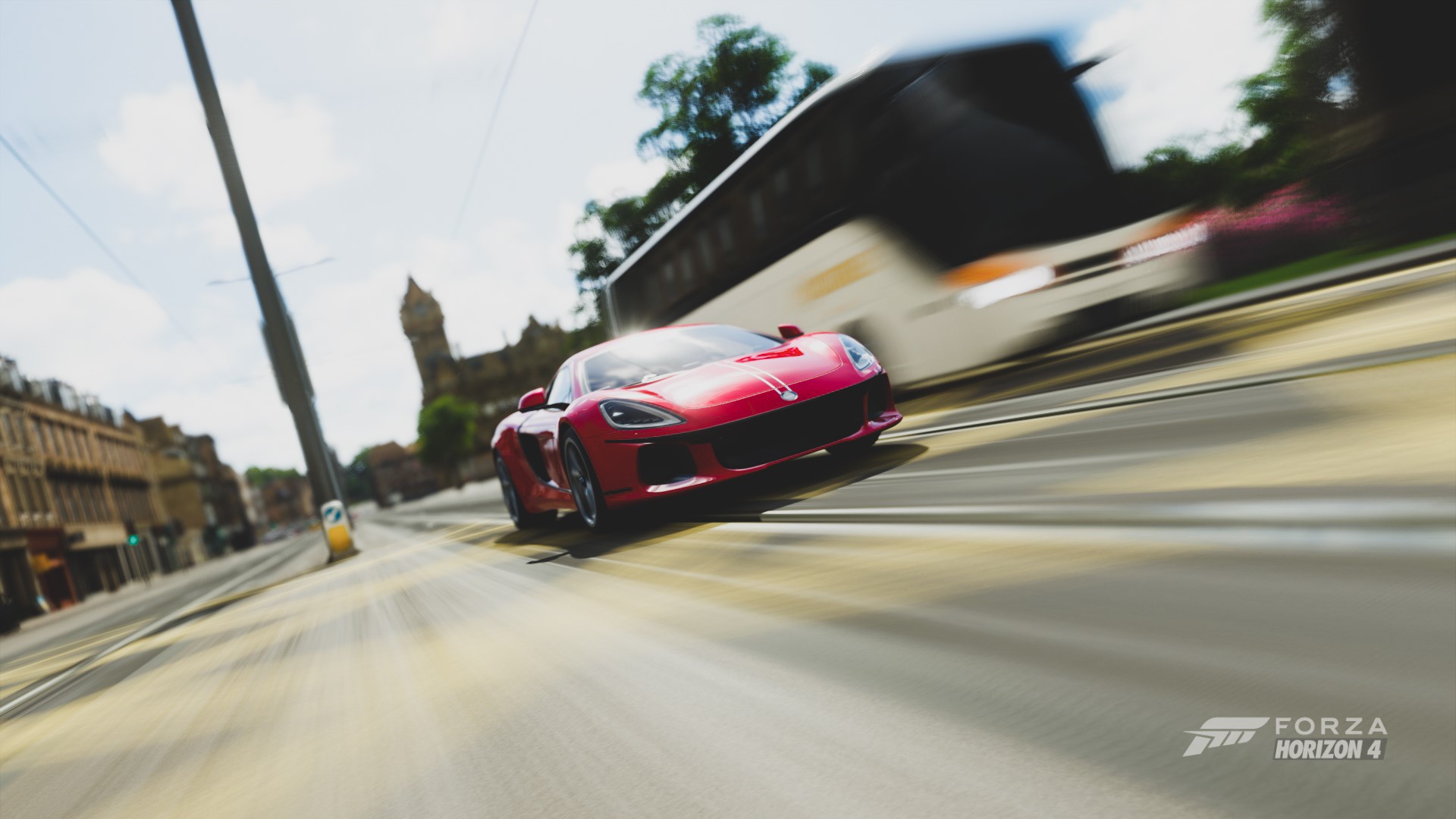 Red sports car in Forza Horizon 4 HD Wallpaper