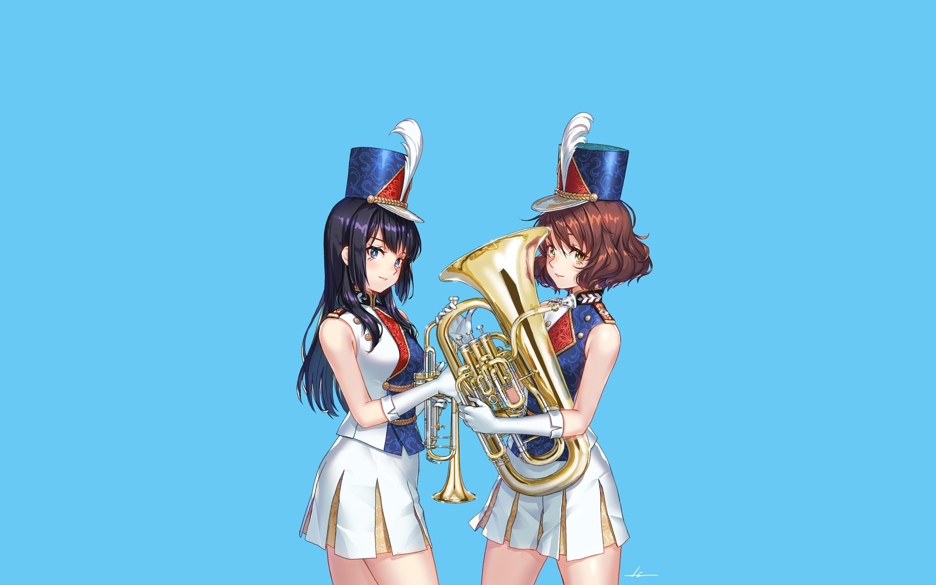 Kumiko Oumae and Reina Kousaka from Hibike! Euphonium HD Wallpaper