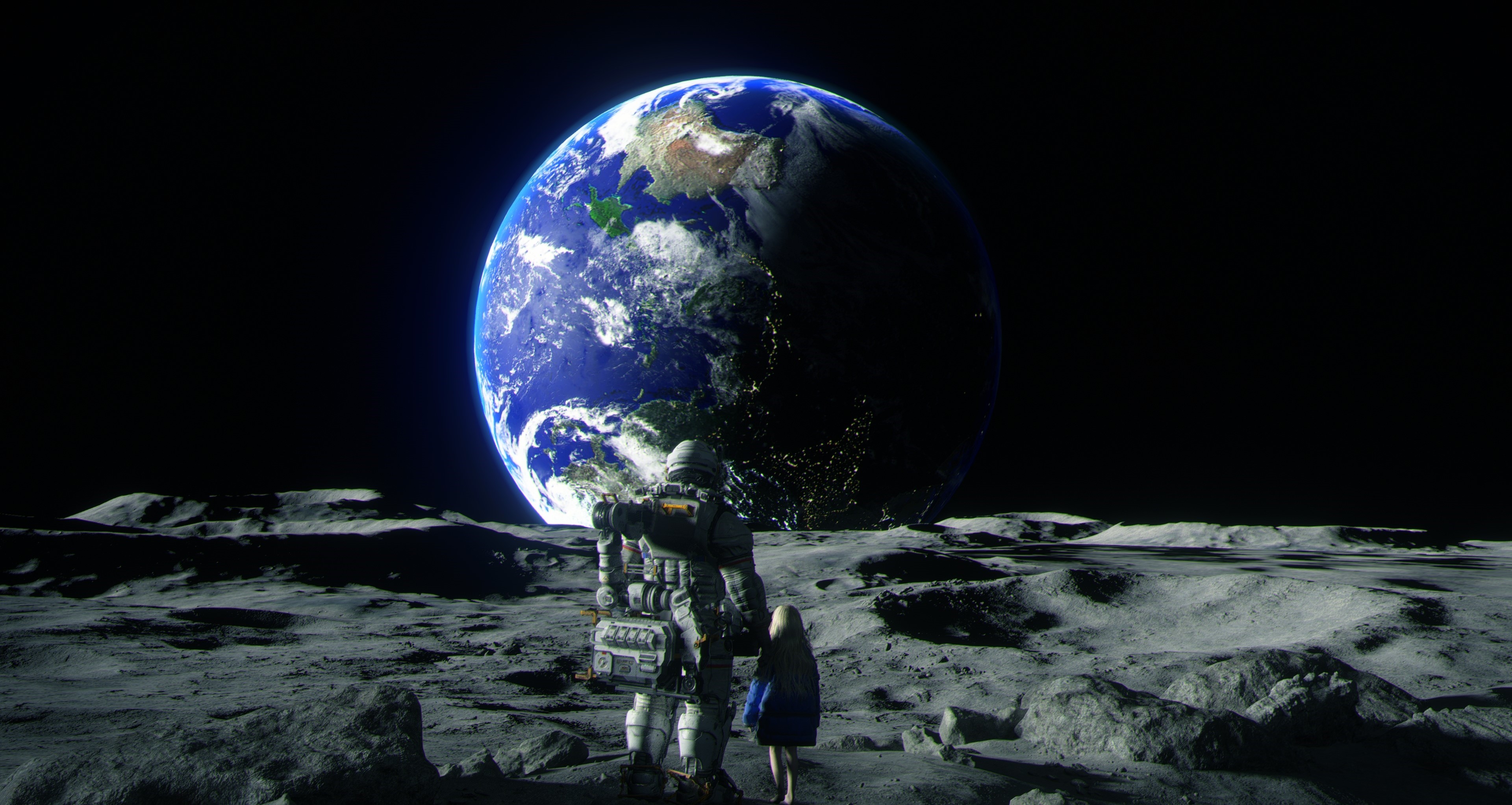 4K Pragmata video game art HD Wallpaper