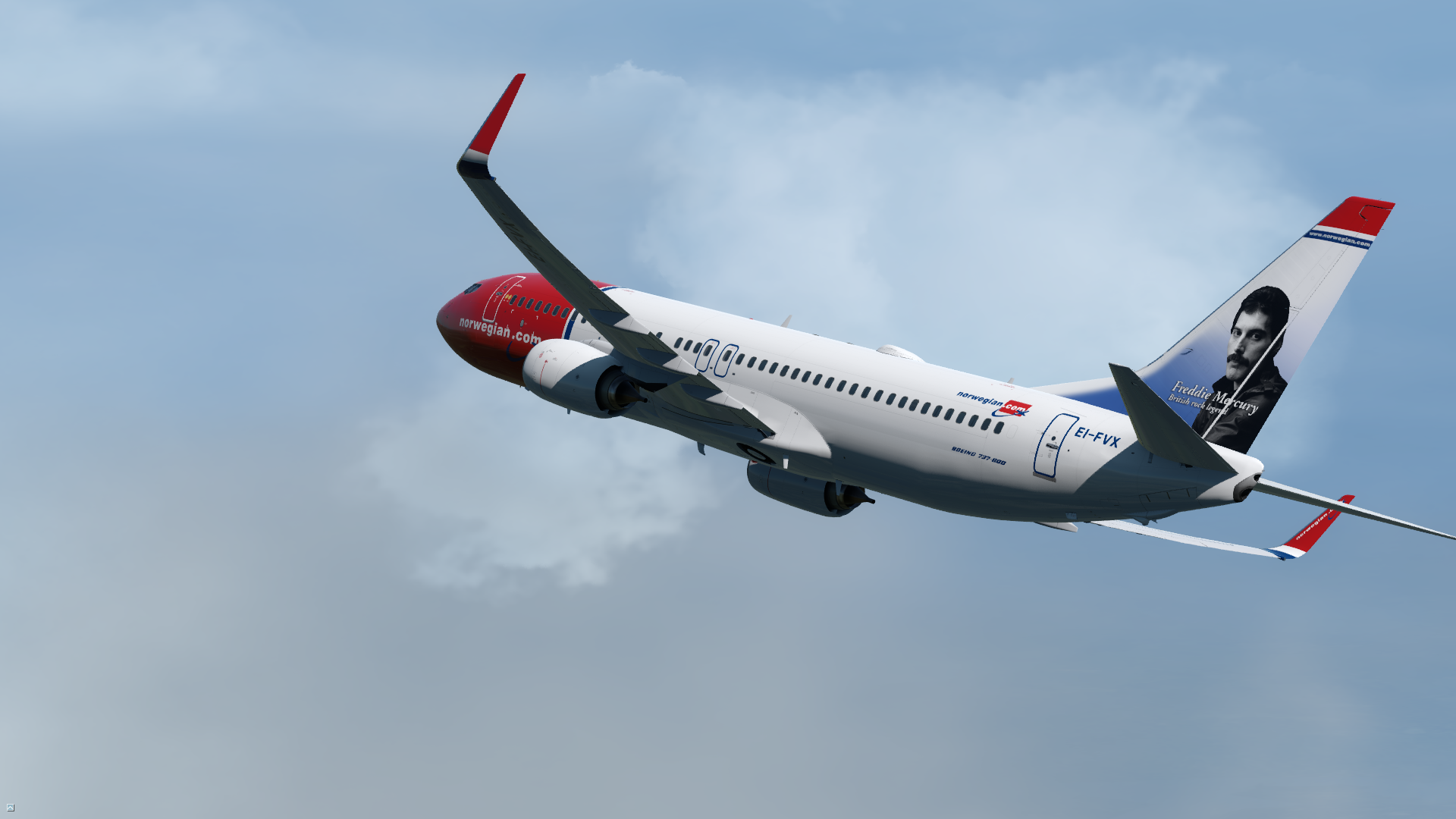 Norwegian Boeing 737 with Freddie Mercury livery HD Wallpaper