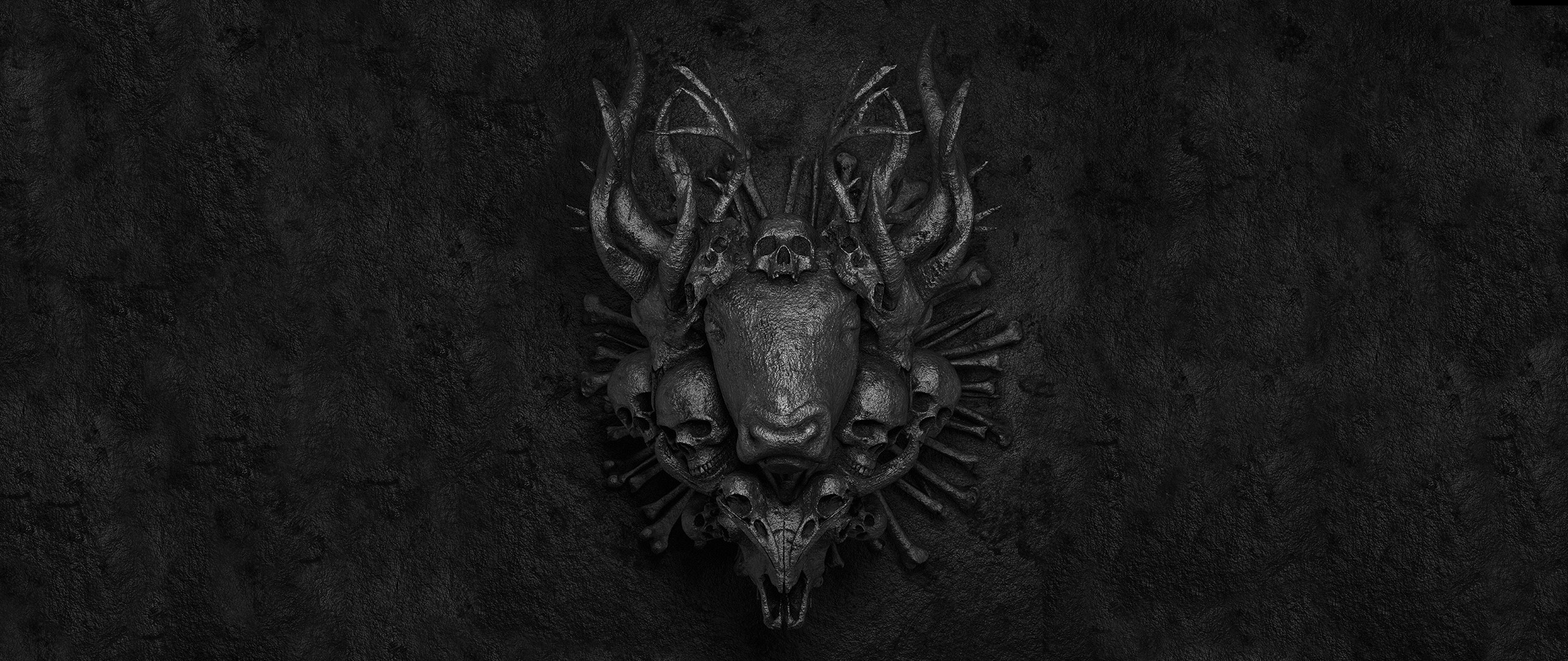 Billelis dark occult bull skull emblem HD Wallpaper