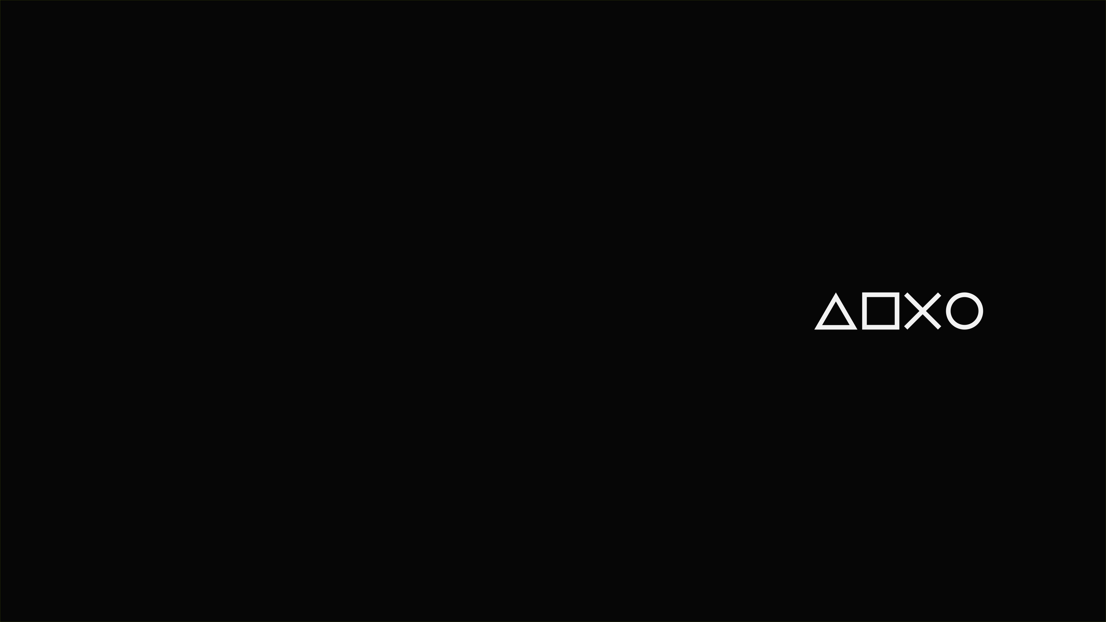 PlayStation symbols on black background HD Wallpaper