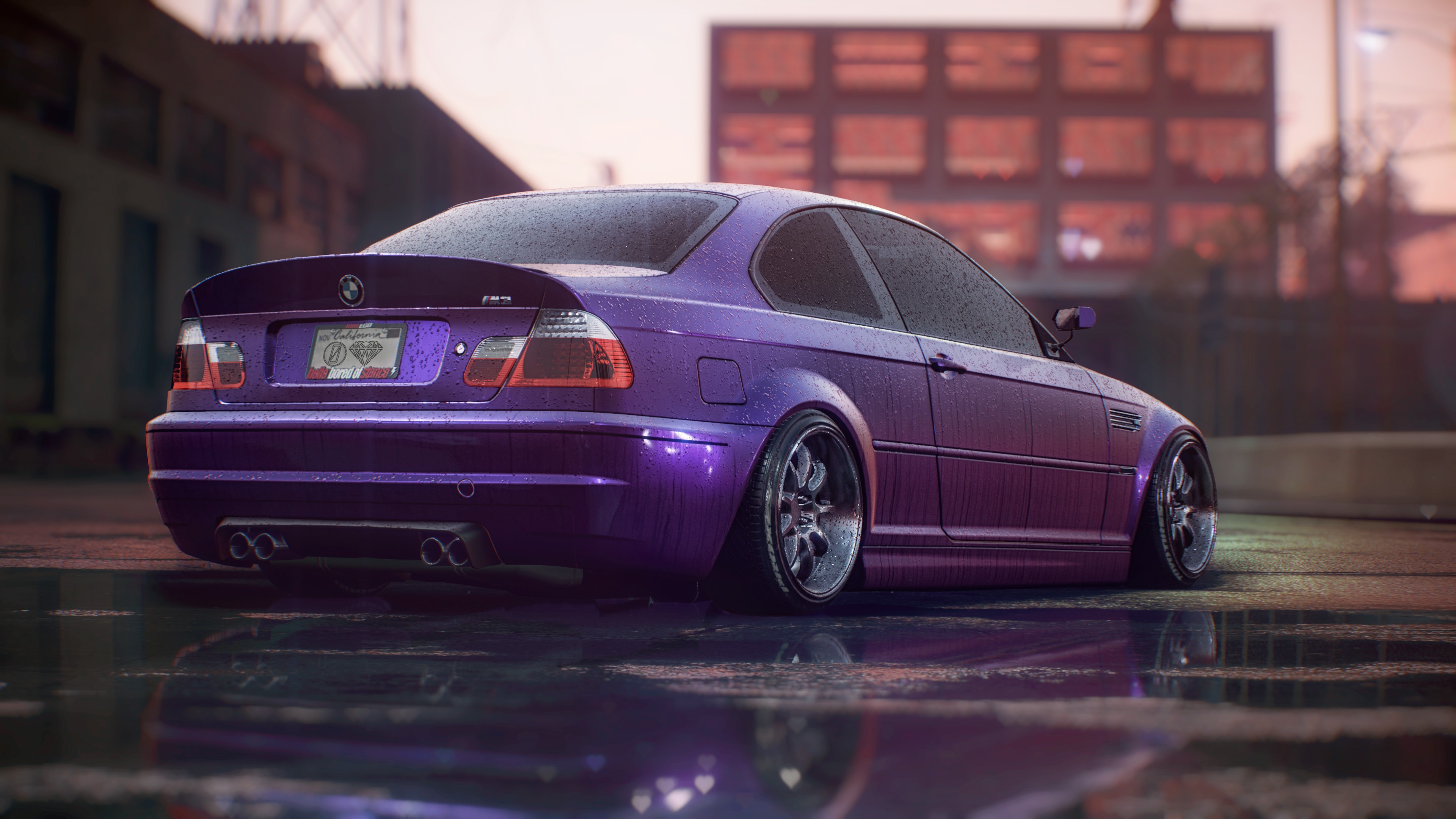 Purple BMW M3 Tuner Car HD Wallpaper