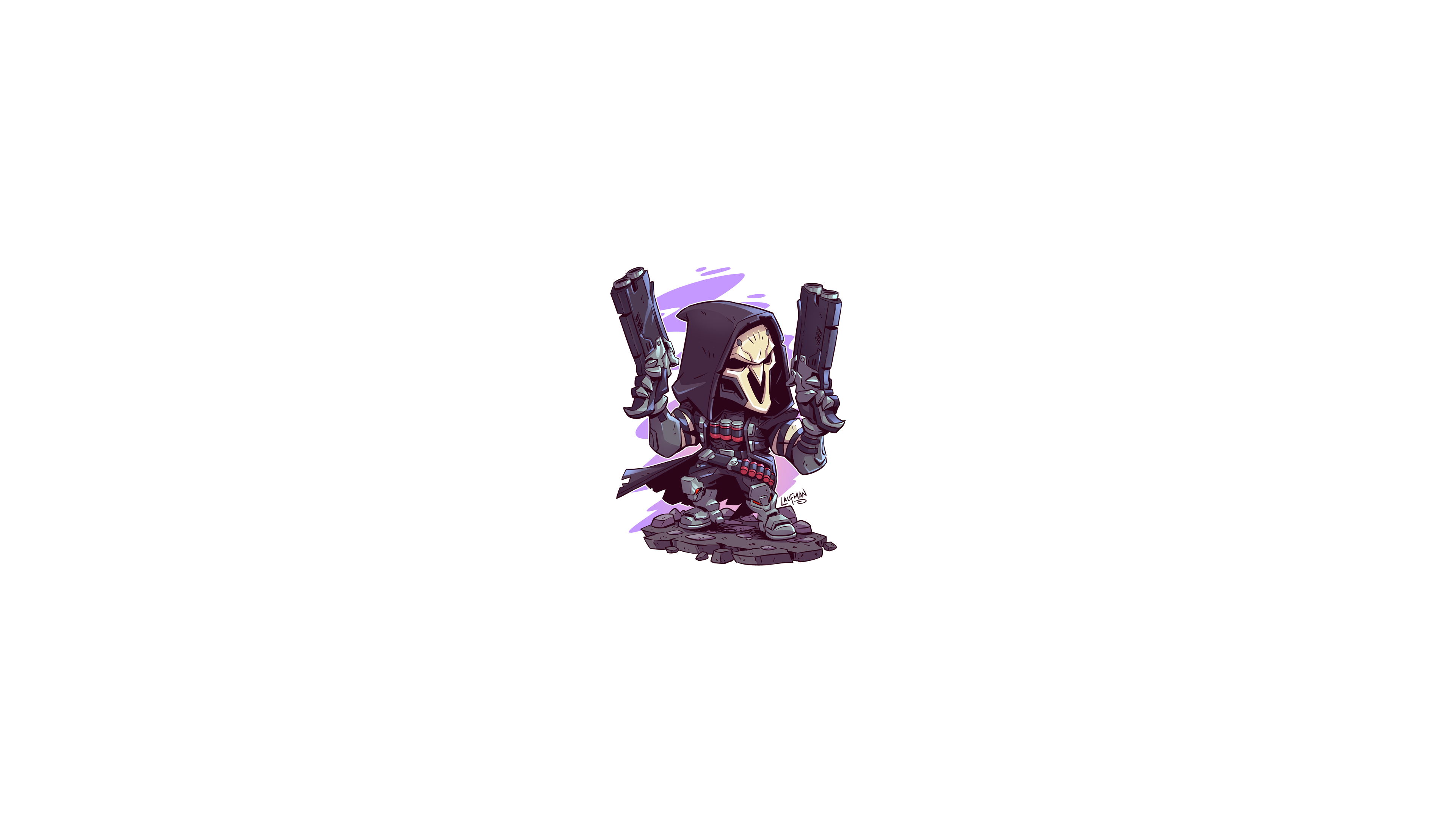 Chibi Reaper from Overwatch HD Wallpaper