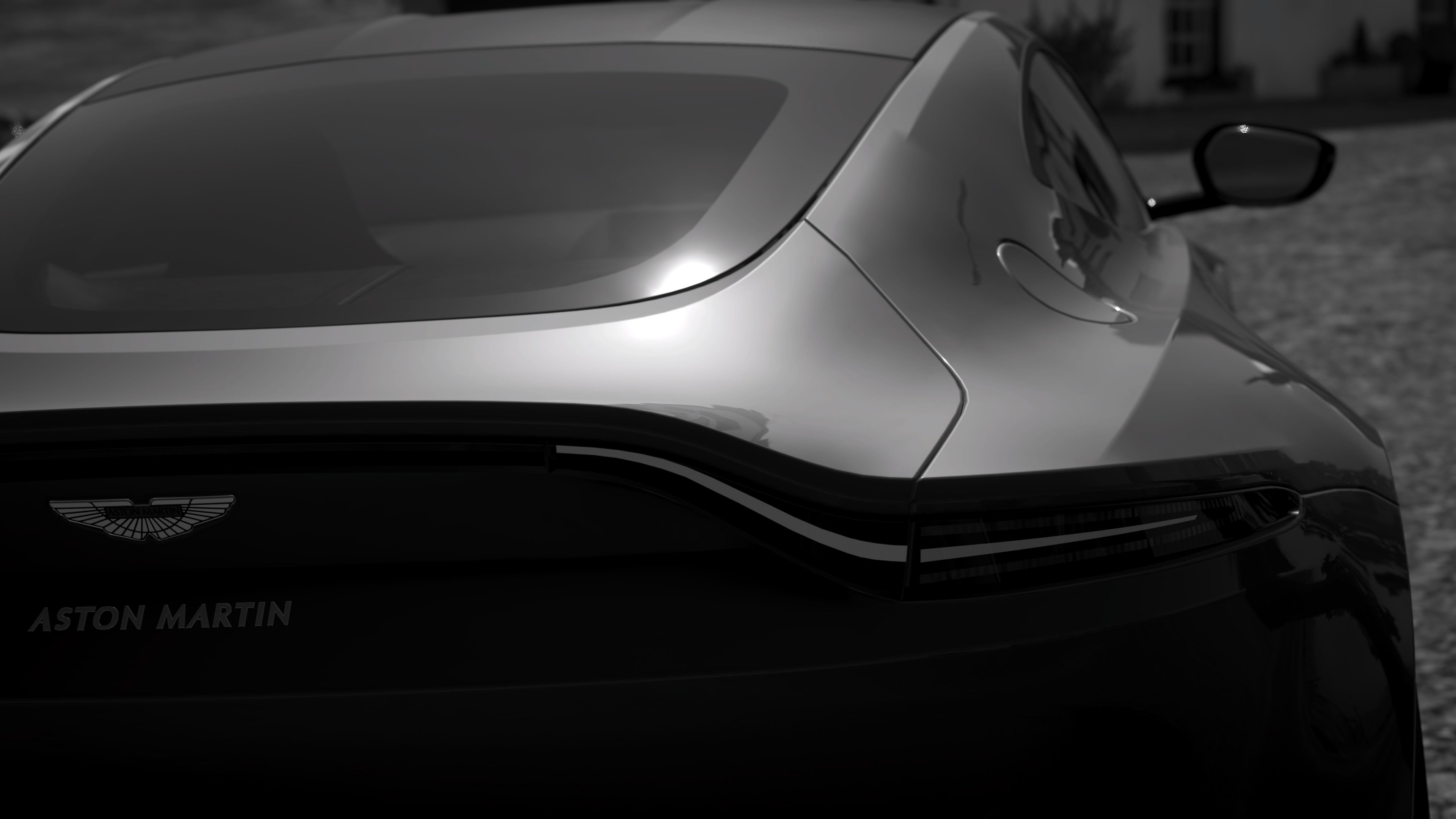 Aston Martin car rear view HD Wallpaper