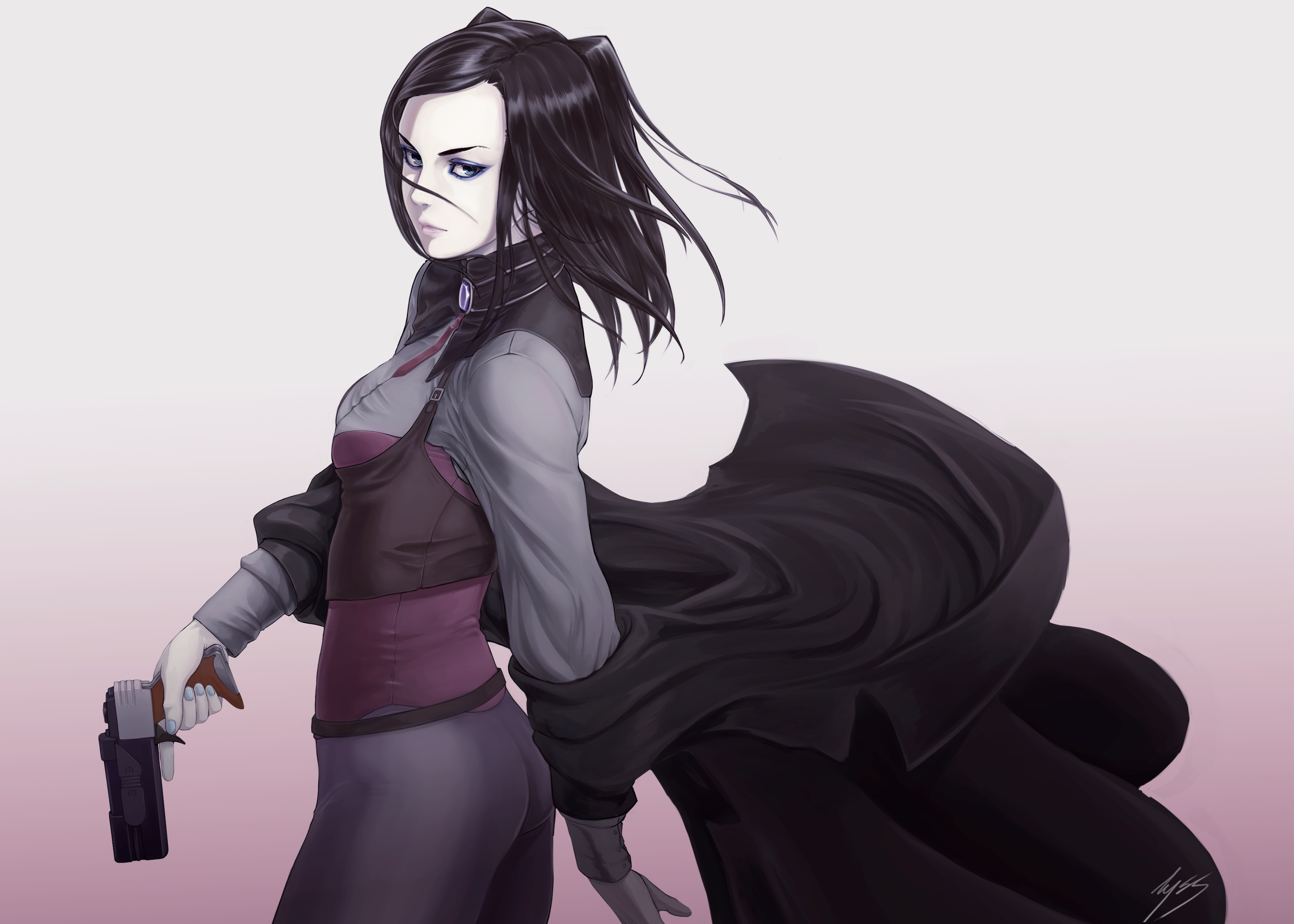 Re-l Mayer from Ergo Proxy holding a gun HD Wallpaper