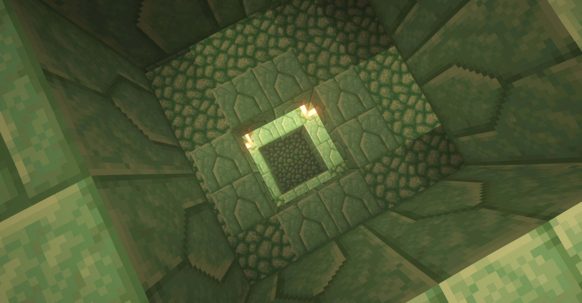 Minecraft underwater structure with glowing portal HD Wallpaper