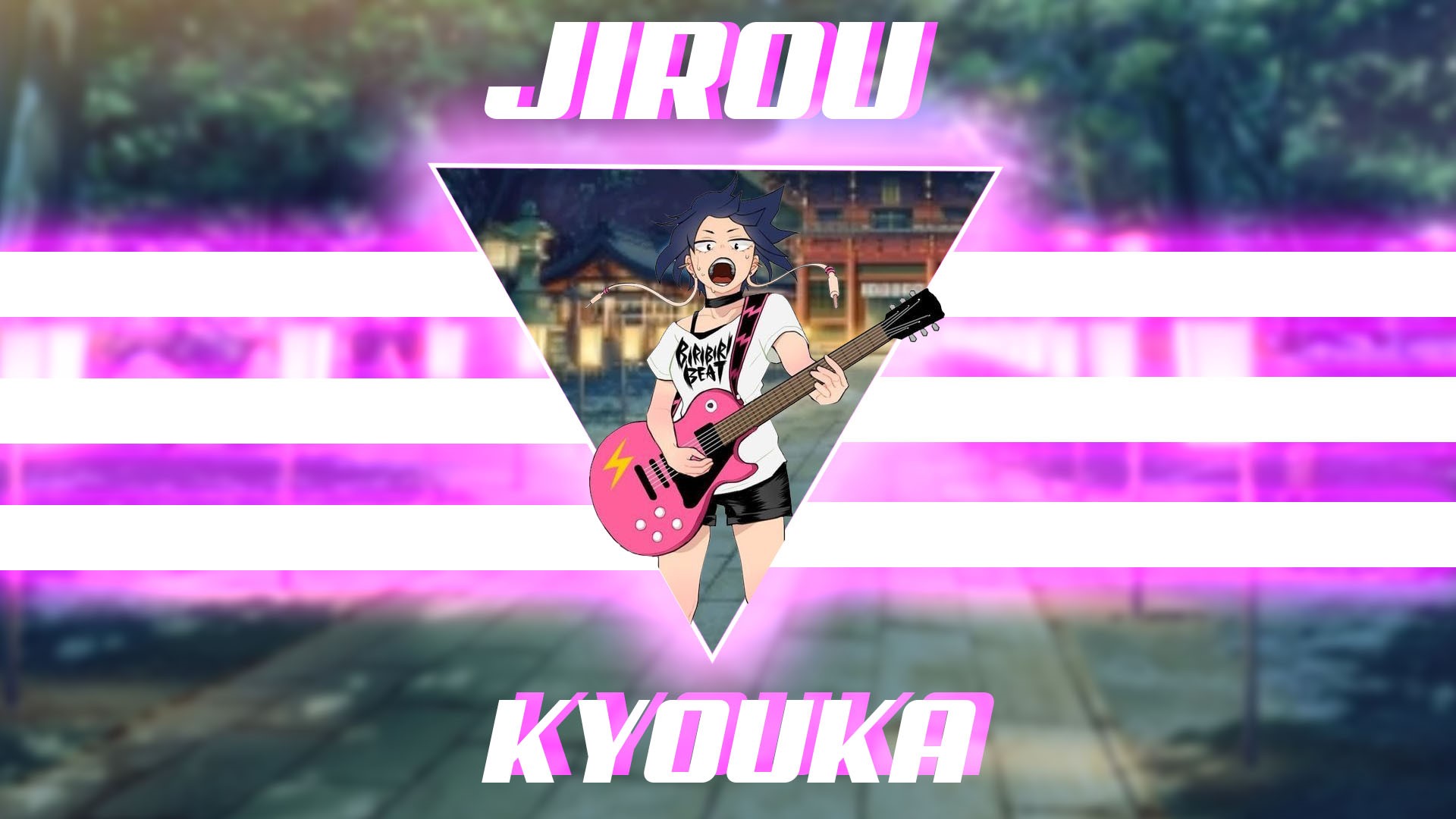 Kyoka Jiro from Boku no Hero Academia playing guitar HD Wallpaper