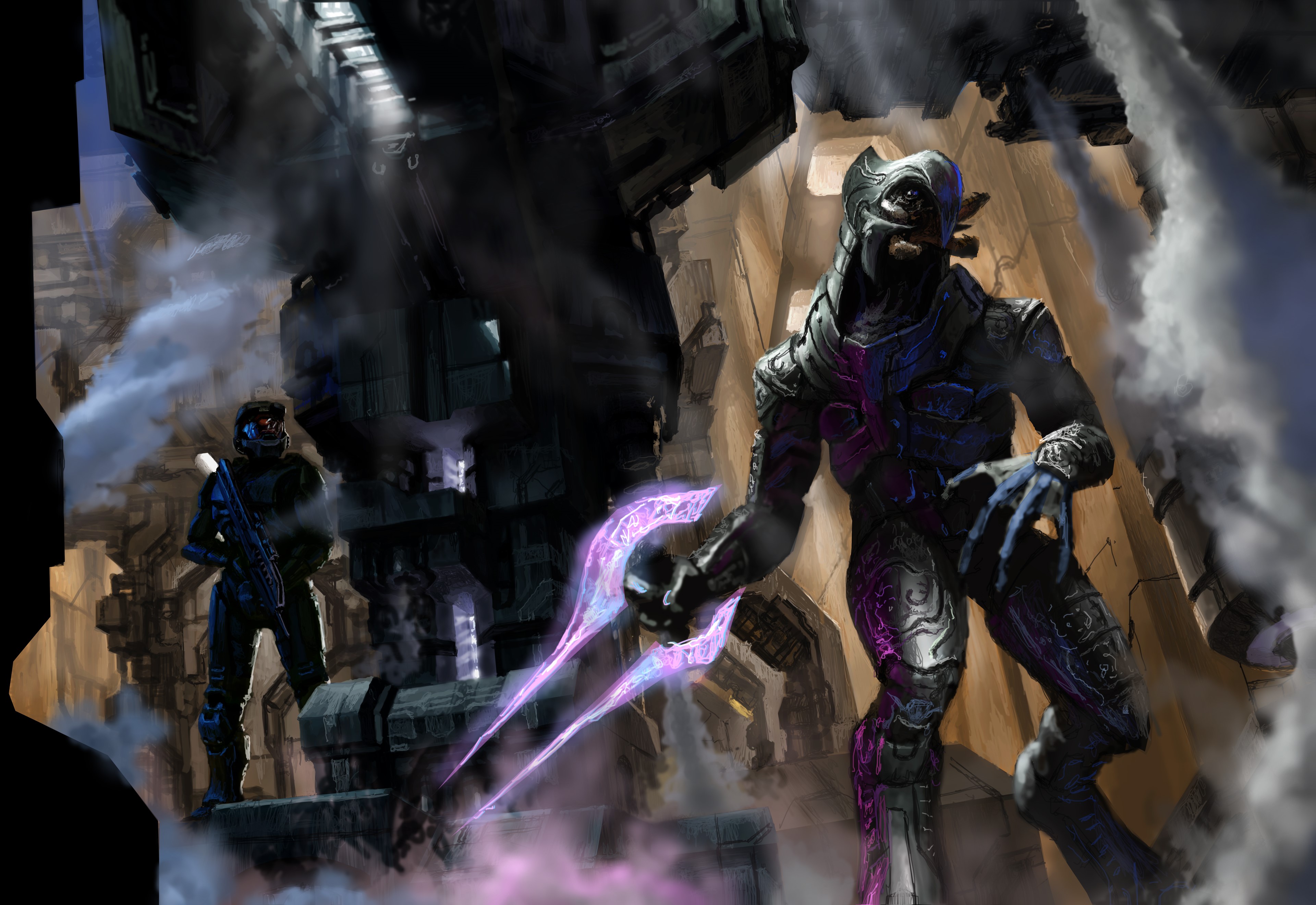 Master Chief and Arbiter from Halo 2 HD Wallpaper