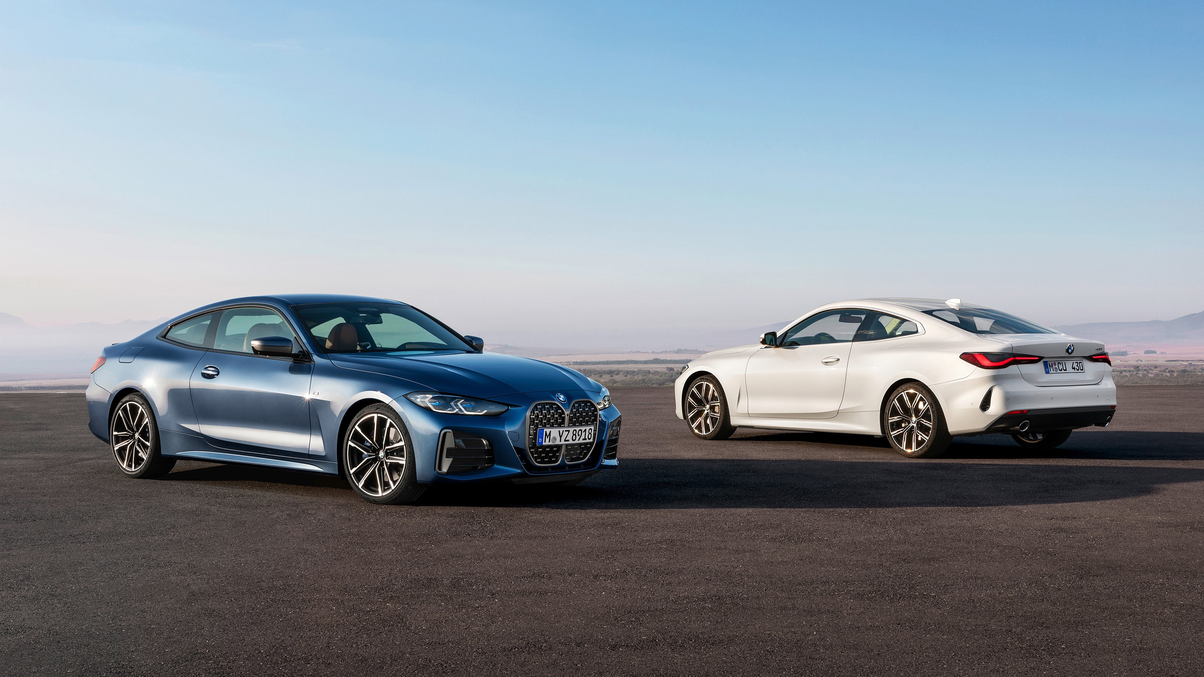 BMW M440i Coupe in Blue and White HD Wallpaper
