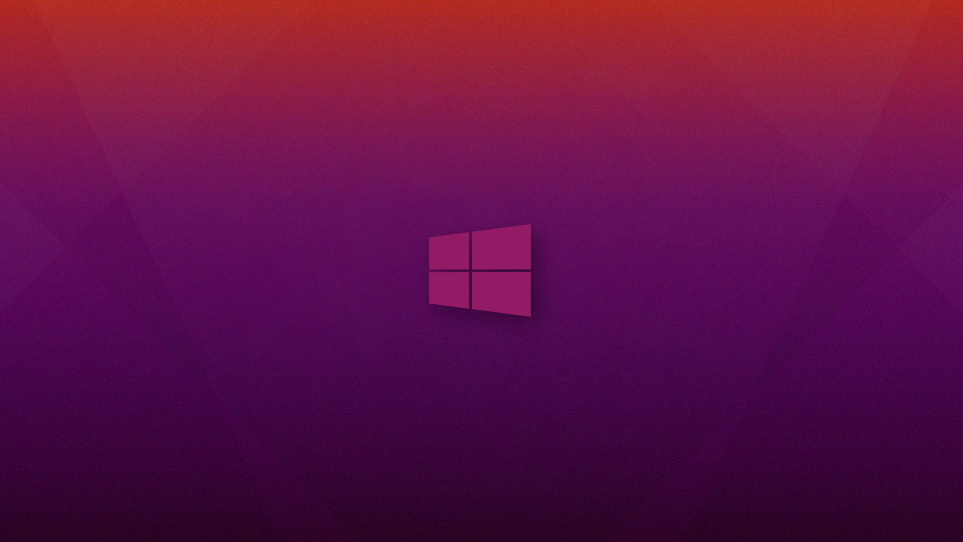 Windows 10 logo on purple and orange gradient background HD Wallpaper