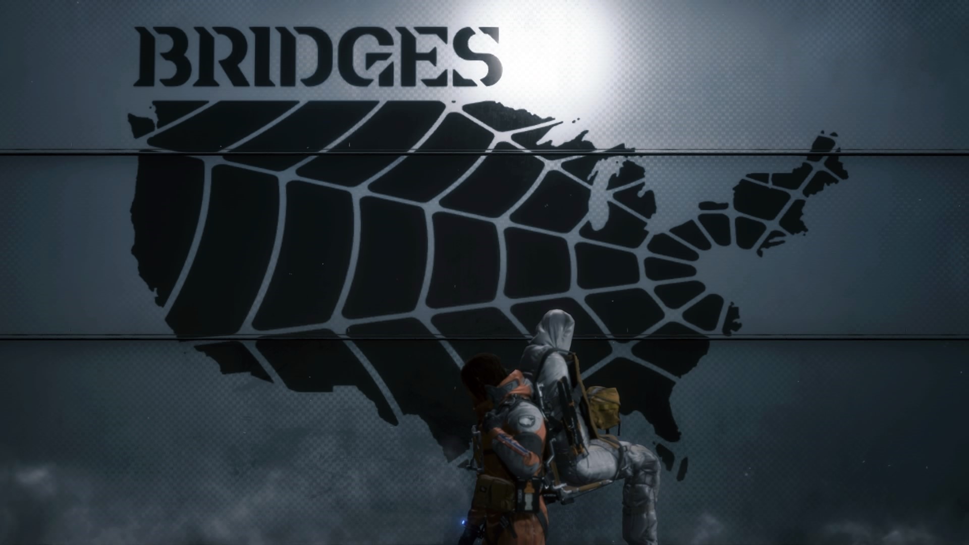 Death Stranding Bridges logo with characters HD Wallpaper