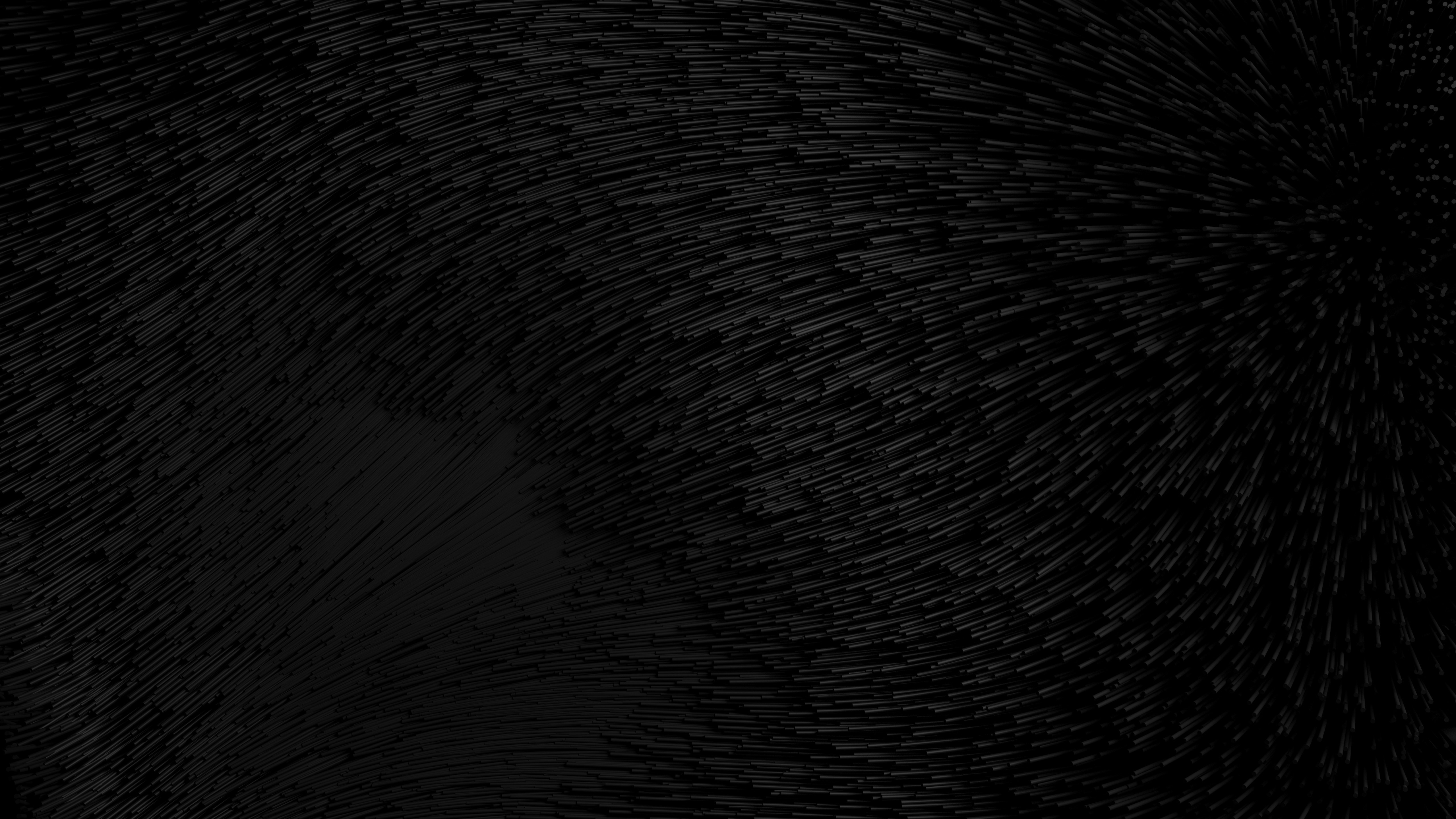 Abstract black digital art with swirling lines HD Wallpaper