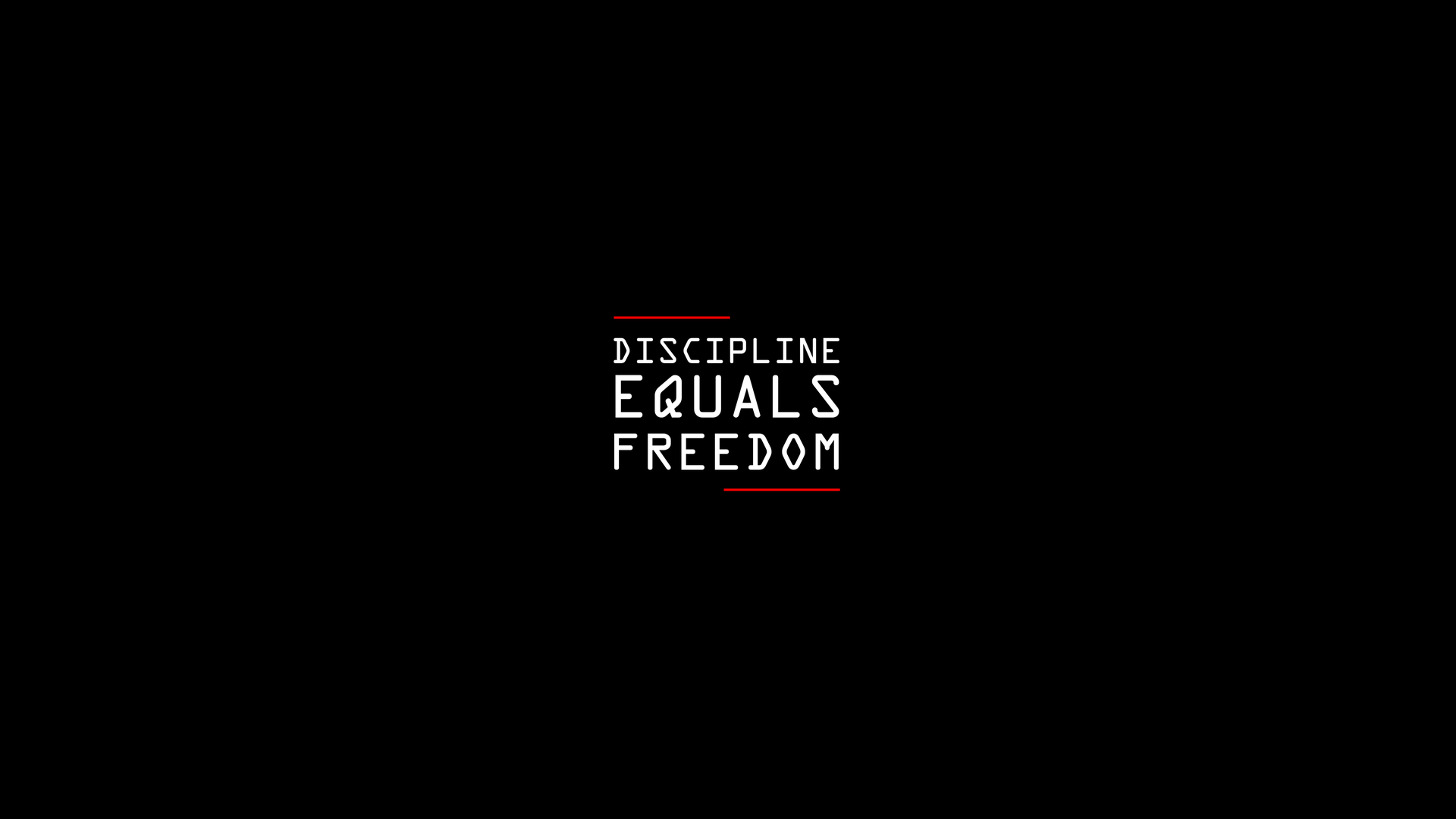 Discipline Equals Freedom text HD Wallpaper