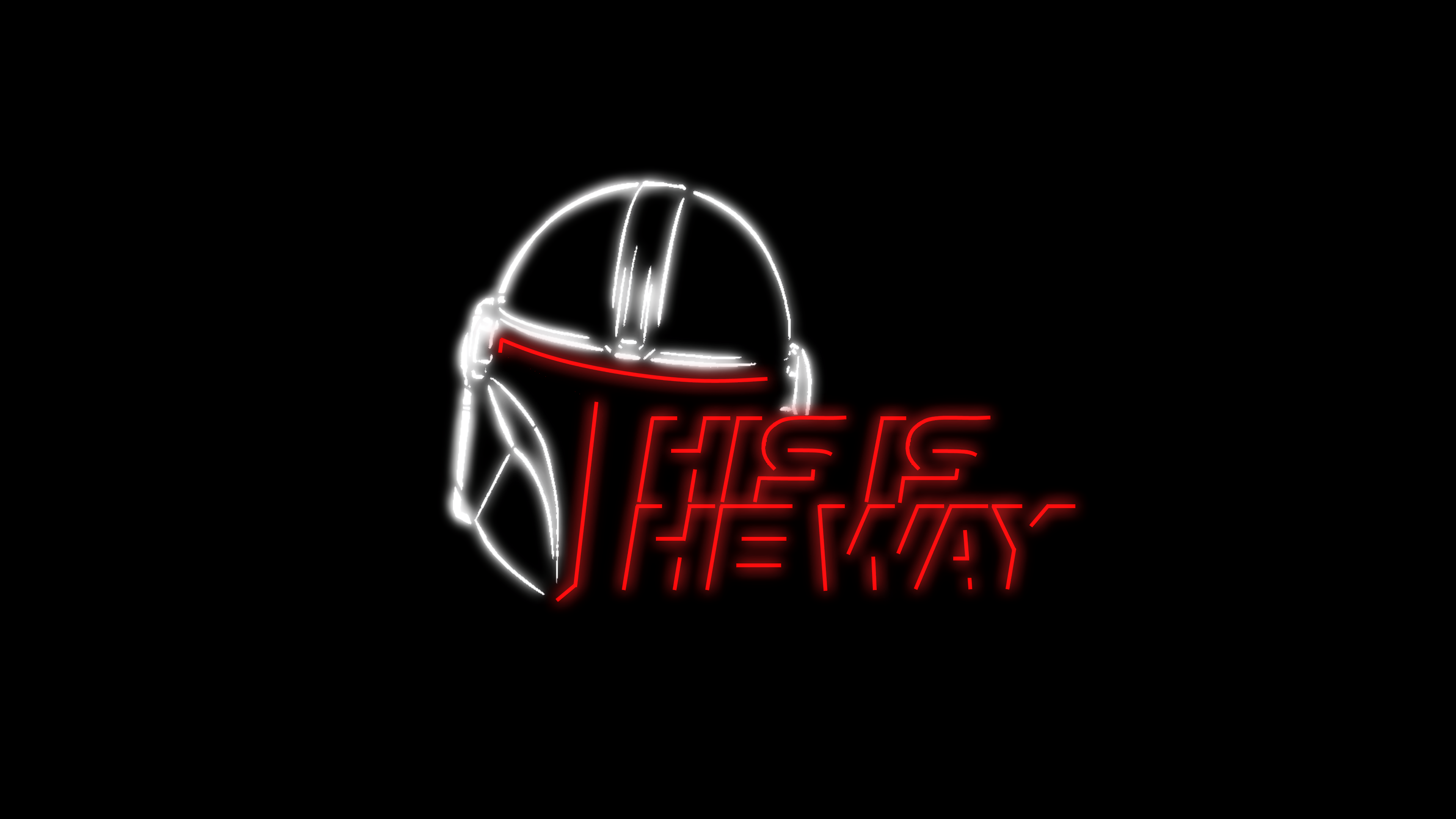 The Mandalorian This Is The Way Neon HD Wallpaper