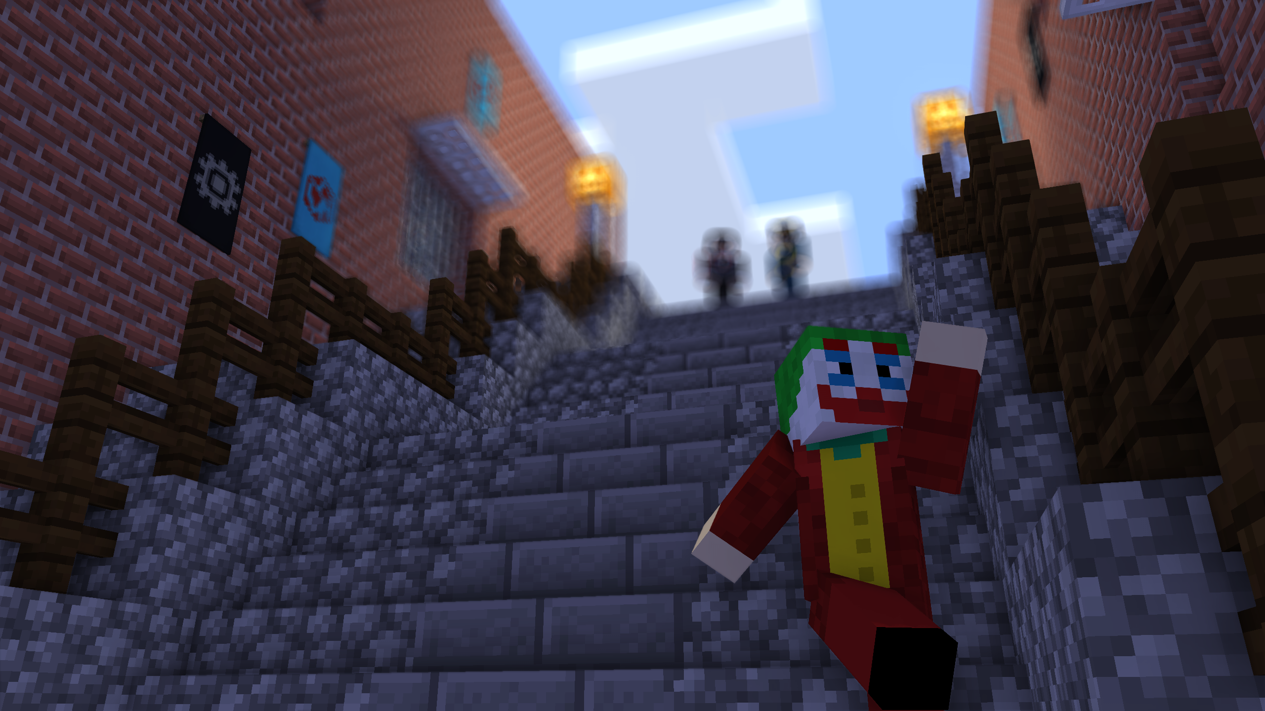 Joker from Minecraft HD Wallpaper