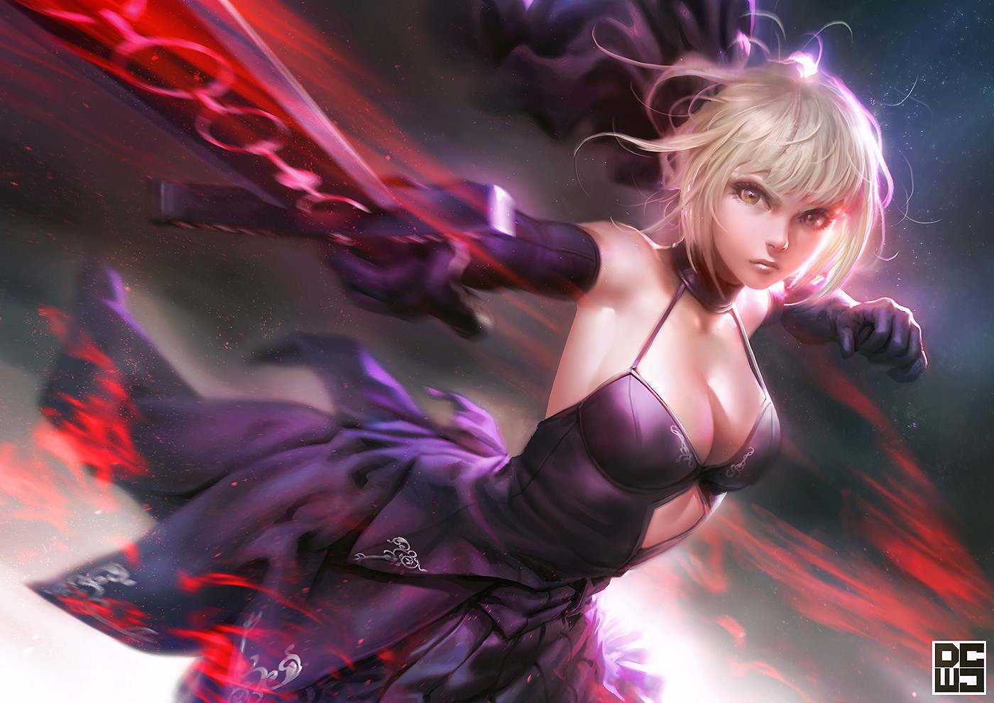 Saber Alter from Fate/Stay Night by Derrick Chew HD Wallpaper