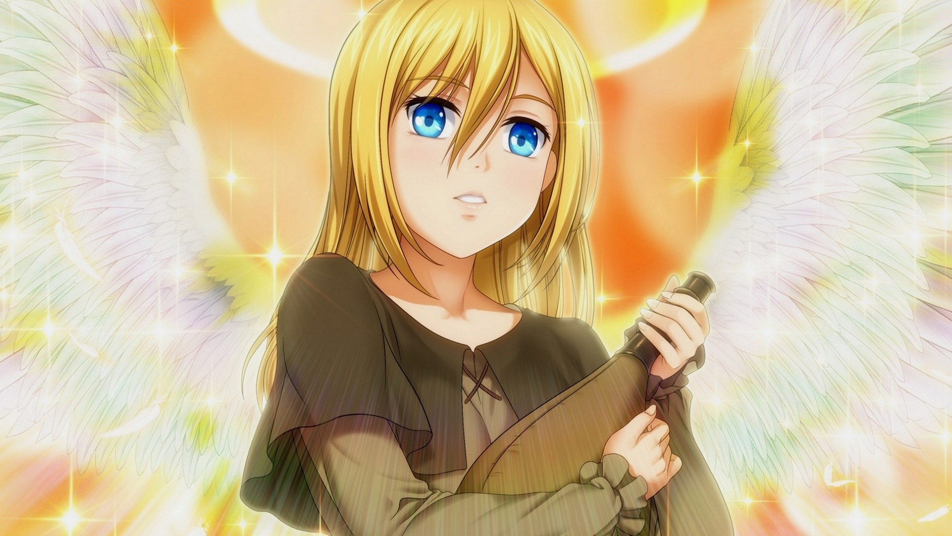 Historia Reiss from Shingeki no Kyojin with Angel Wings HD Wallpaper