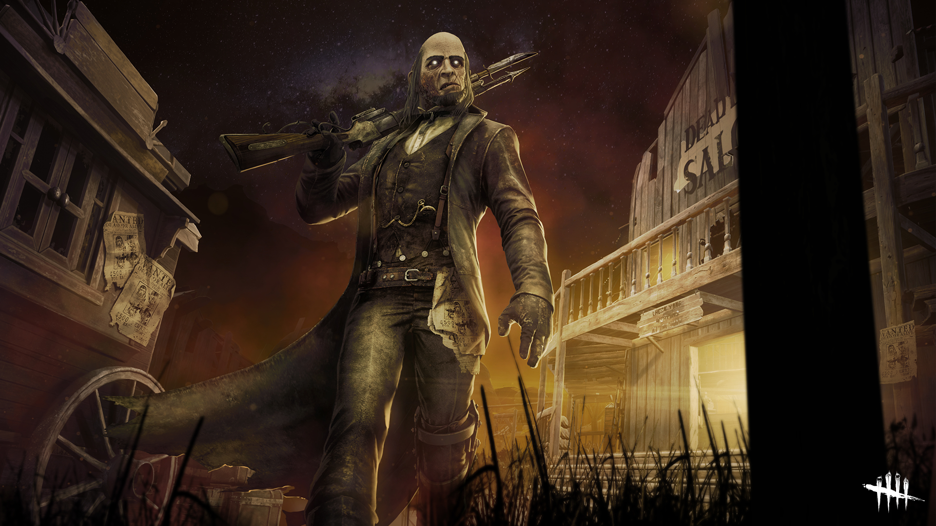 The Blight from Dead by Daylight in a Western town HD Wallpaper