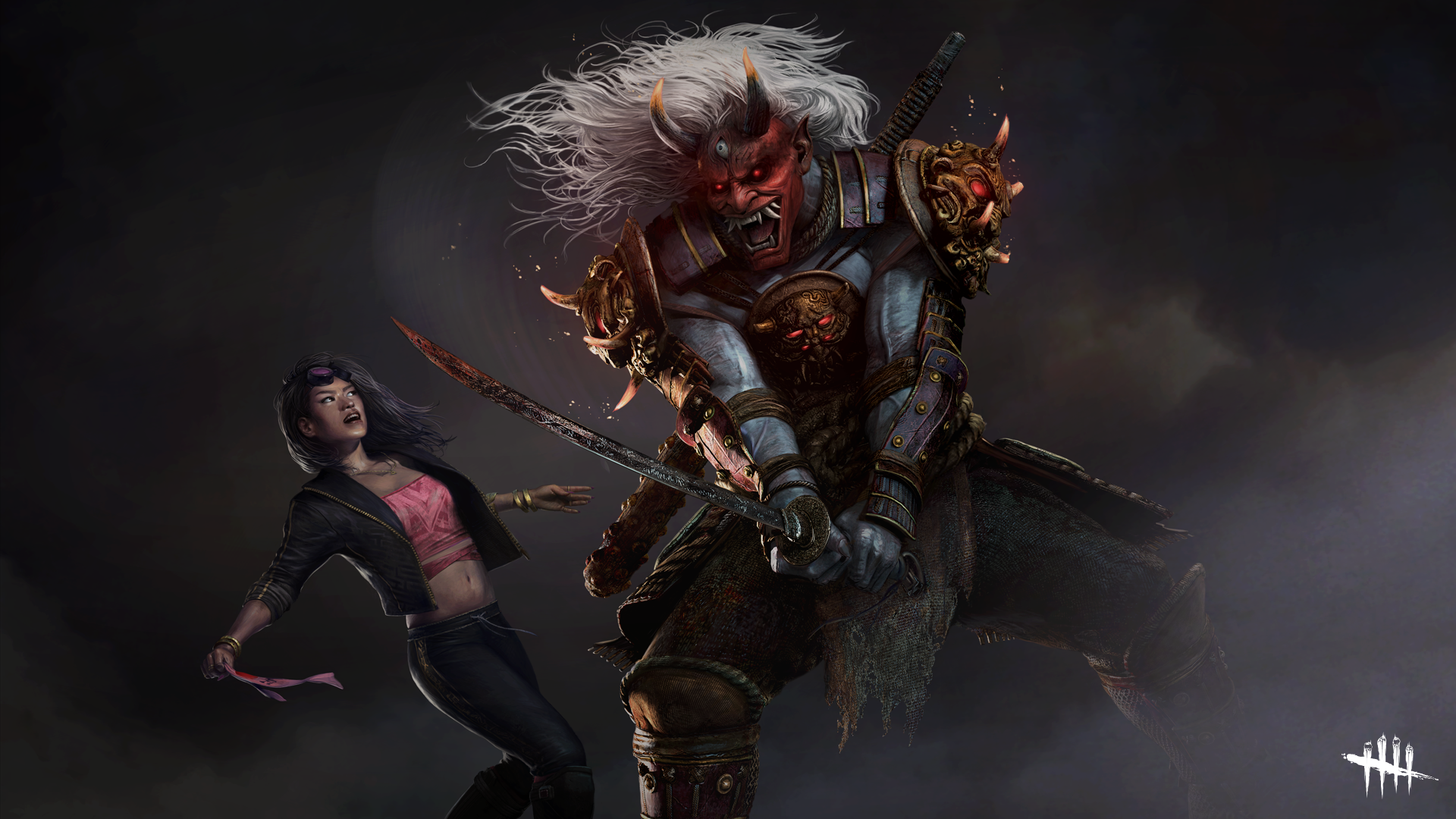 Oni and Yun-Jin Lee from Dead by Daylight HD Wallpaper