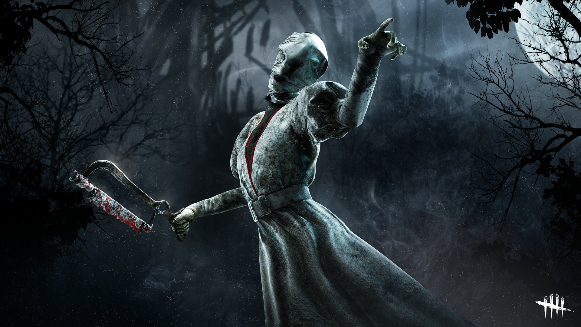 The Nurse from Dead by Daylight holding a weapon HD Wallpaper