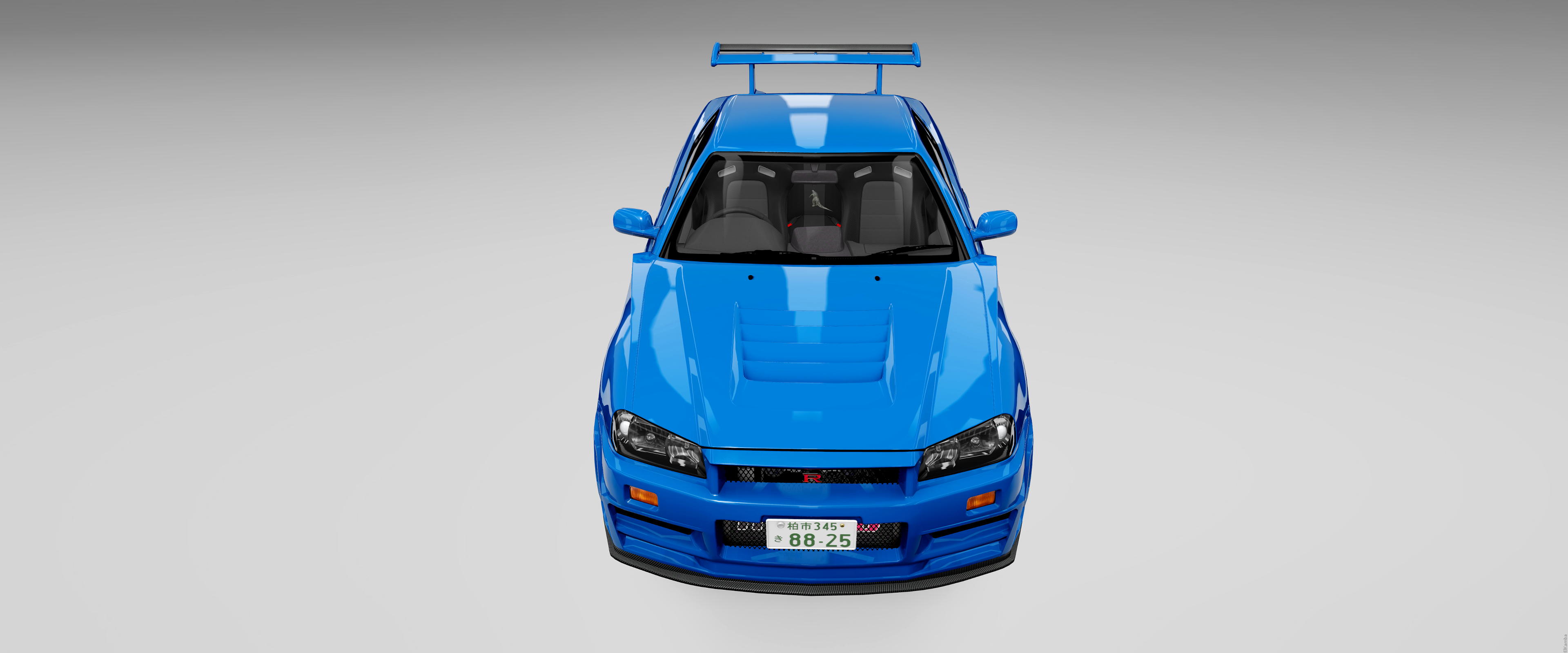 Nissan Skyline R34 JDM car frontal view HD Wallpaper