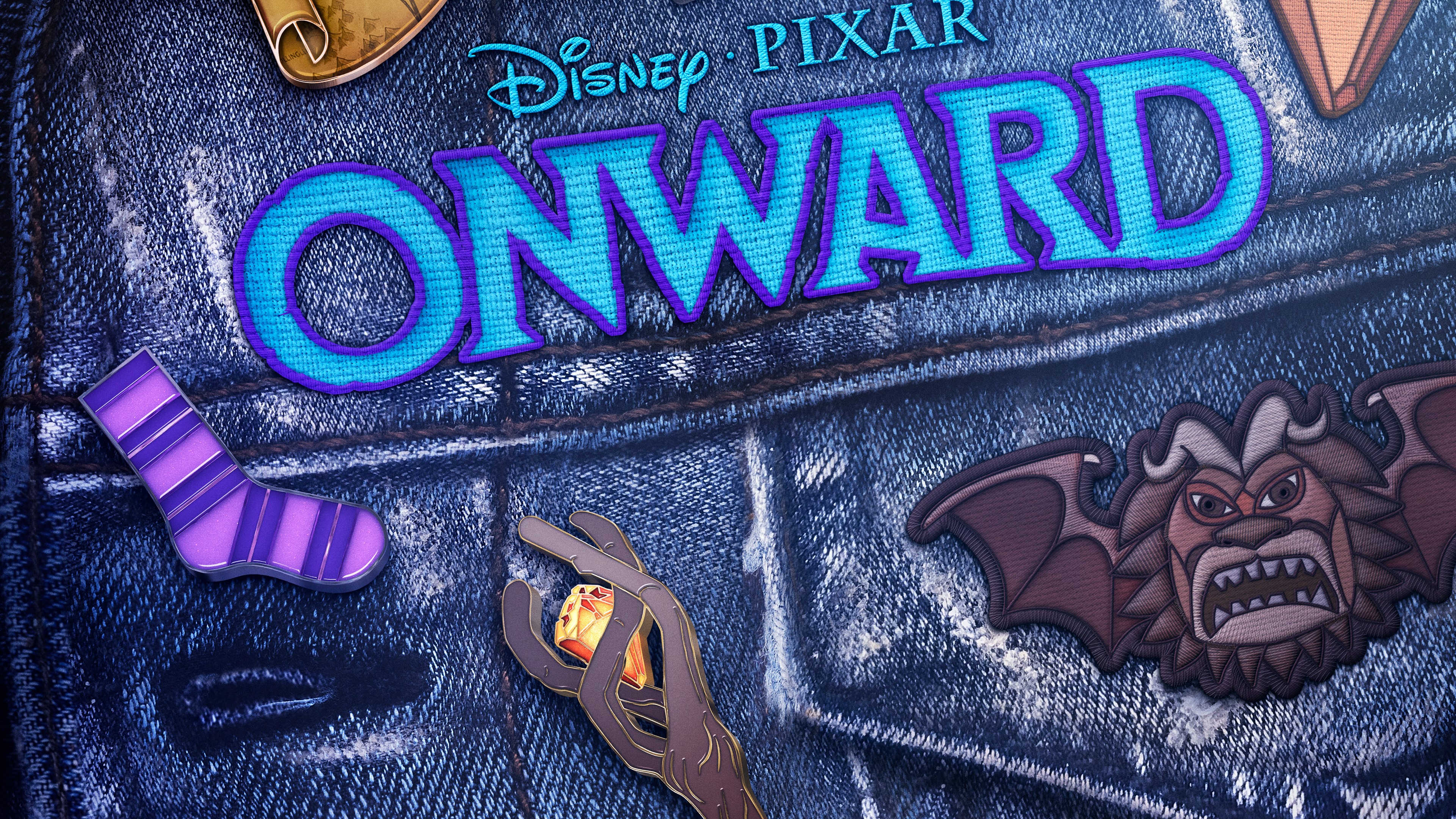 4K Disney Pixar Onward Denim Jacket Patches HD Wallpaper