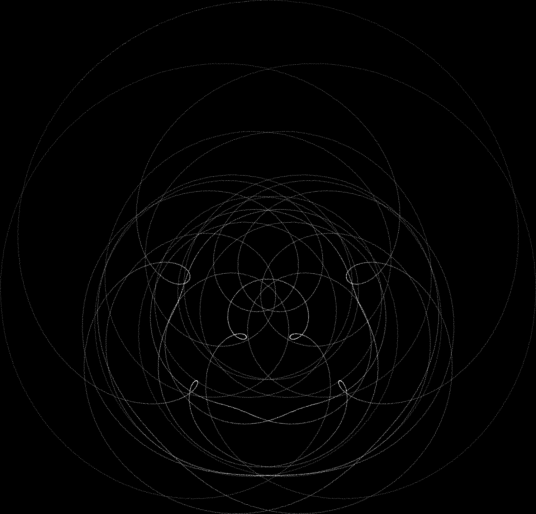 Abstract geometric pattern of overlapping circles HD Wallpaper