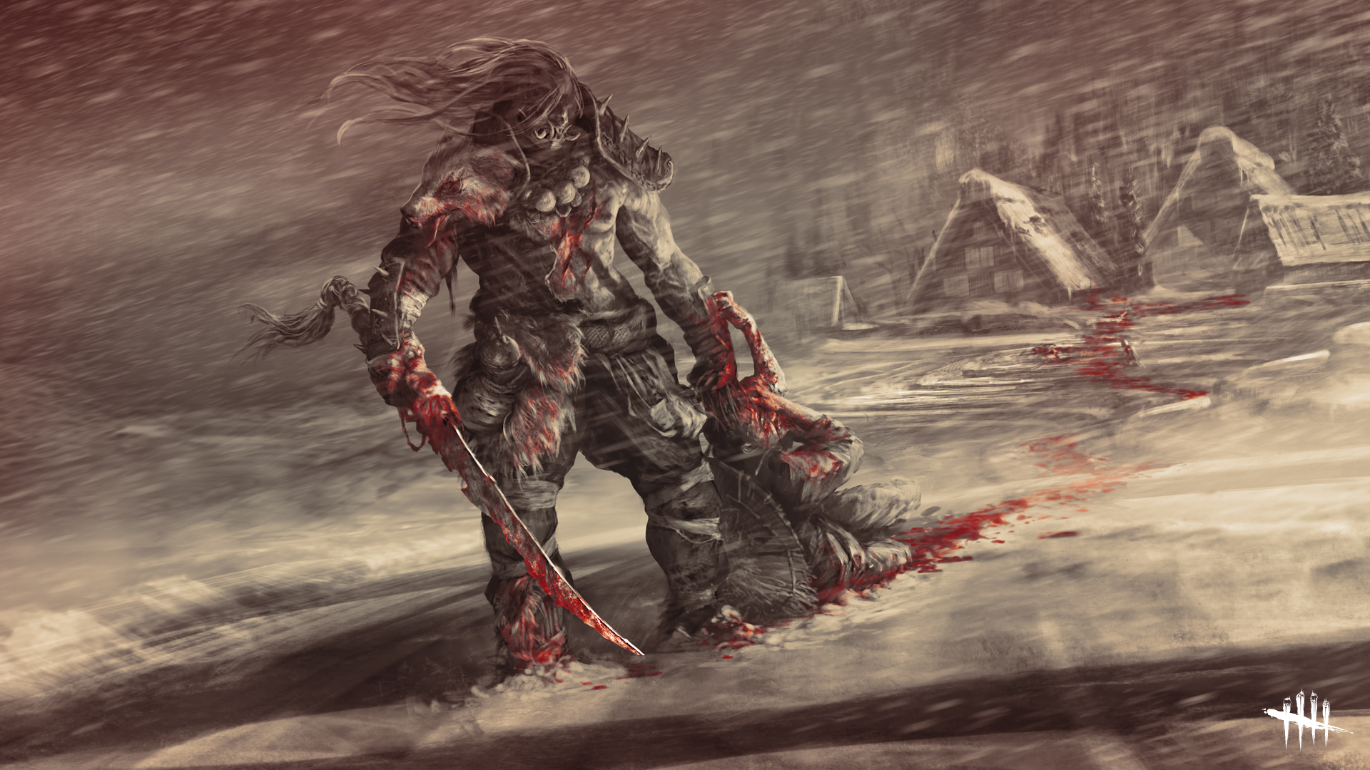 The Onryō from Dead by Daylight in a snowy landscape HD Wallpaper