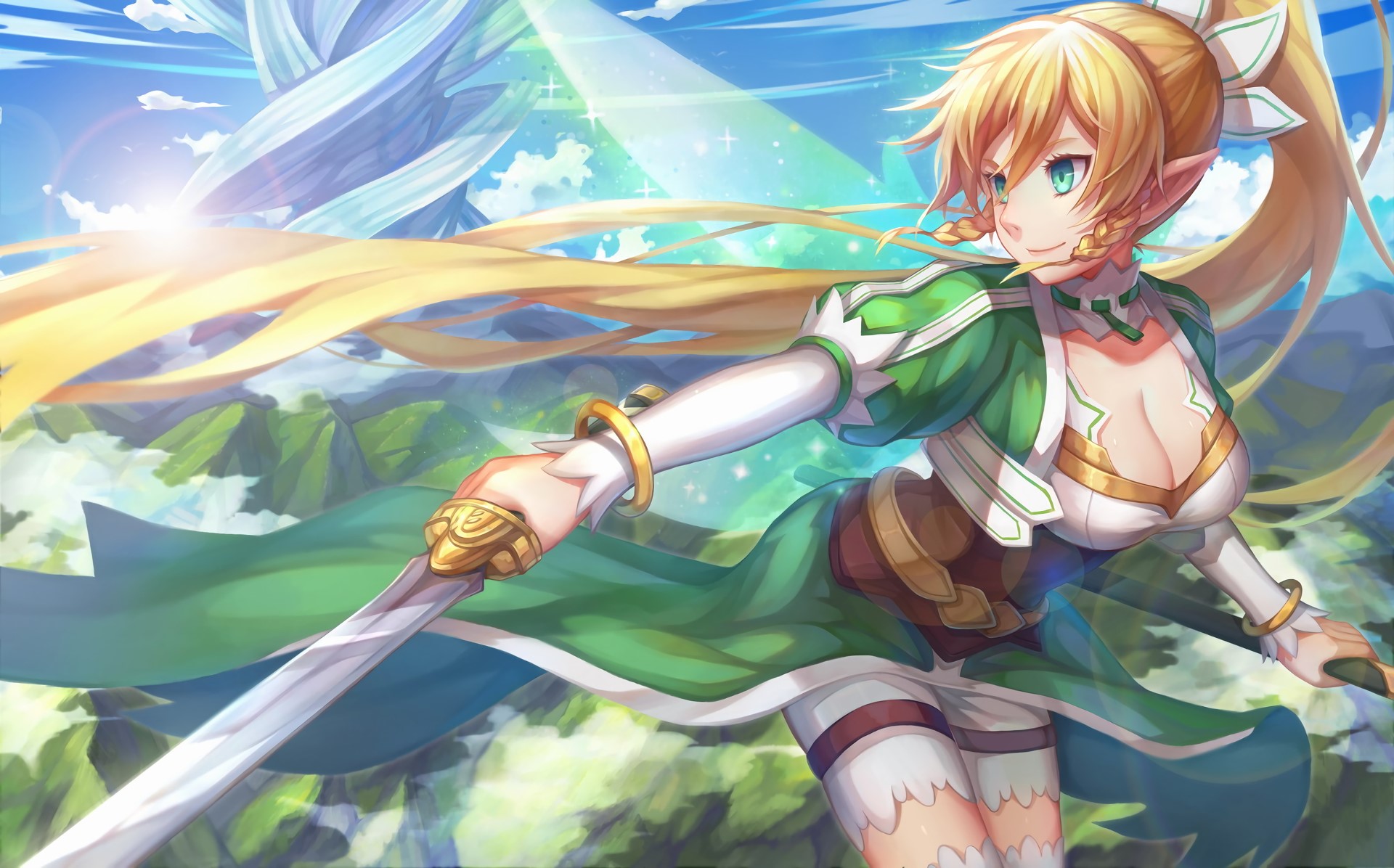 Leafa from Sword Art Online HD Wallpaper