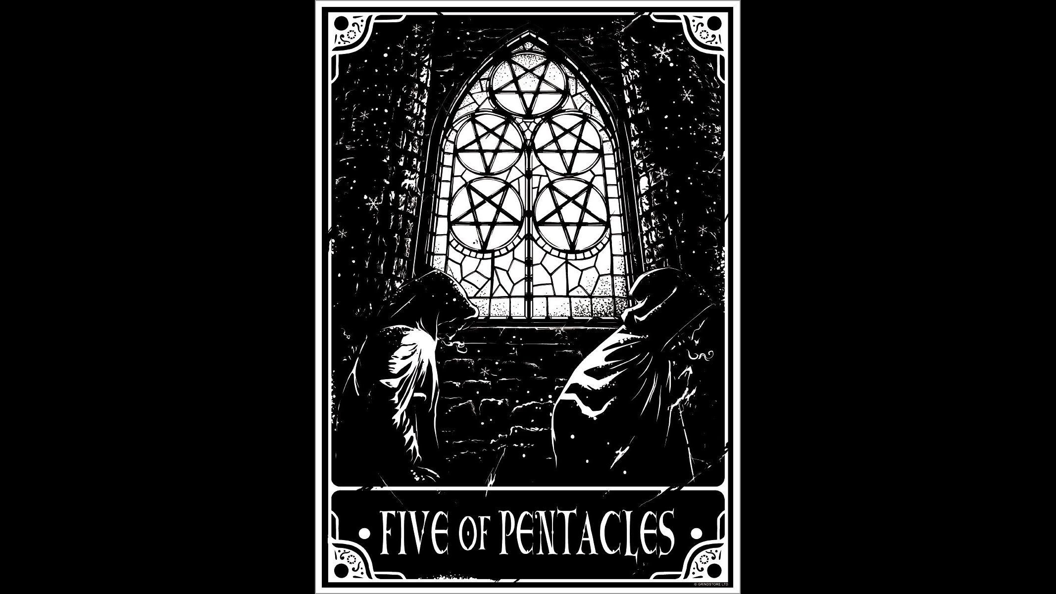 Five of Pentacles Tarot Card HD Wallpaper