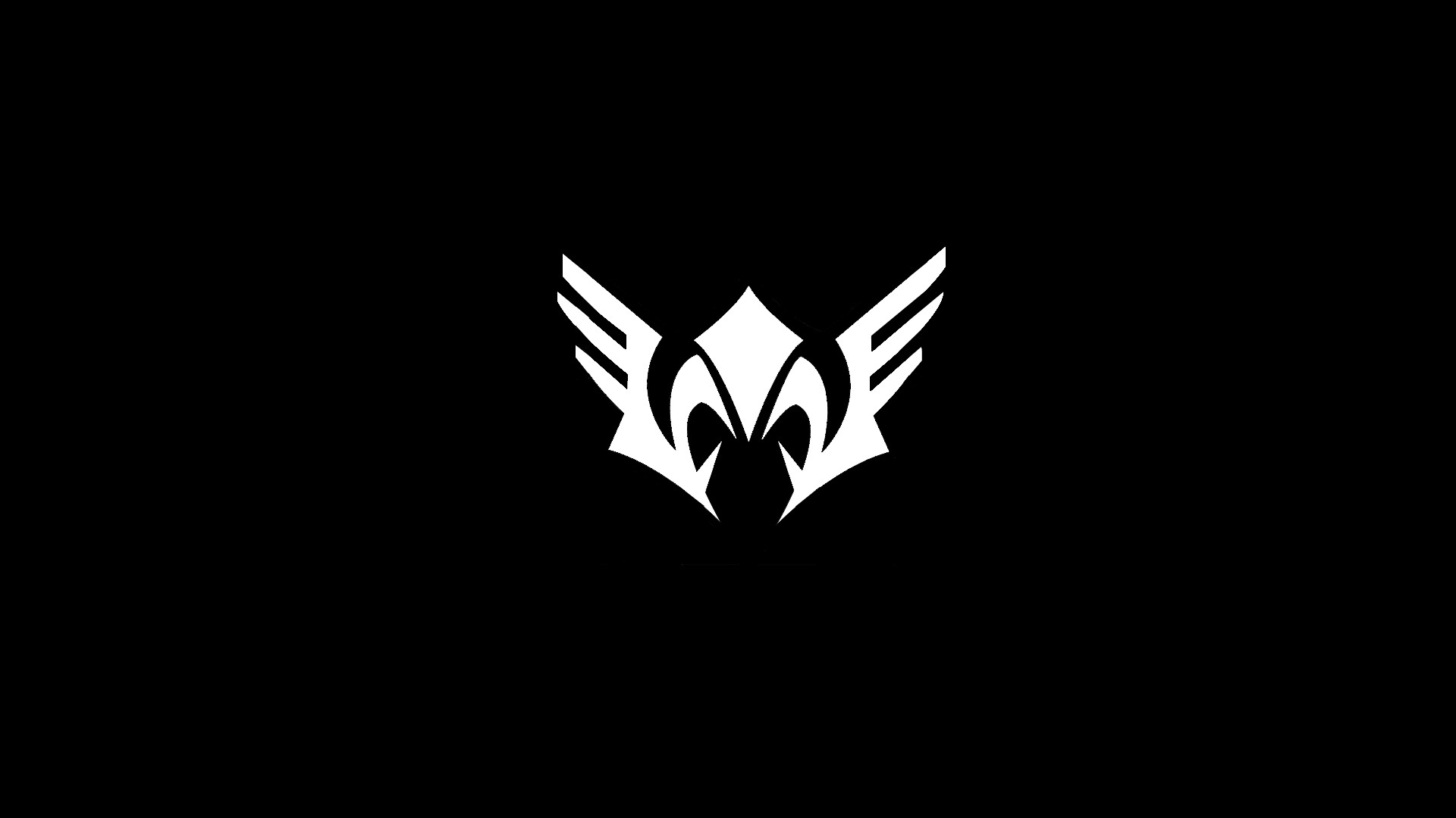 White logo on black background HD Wallpaper