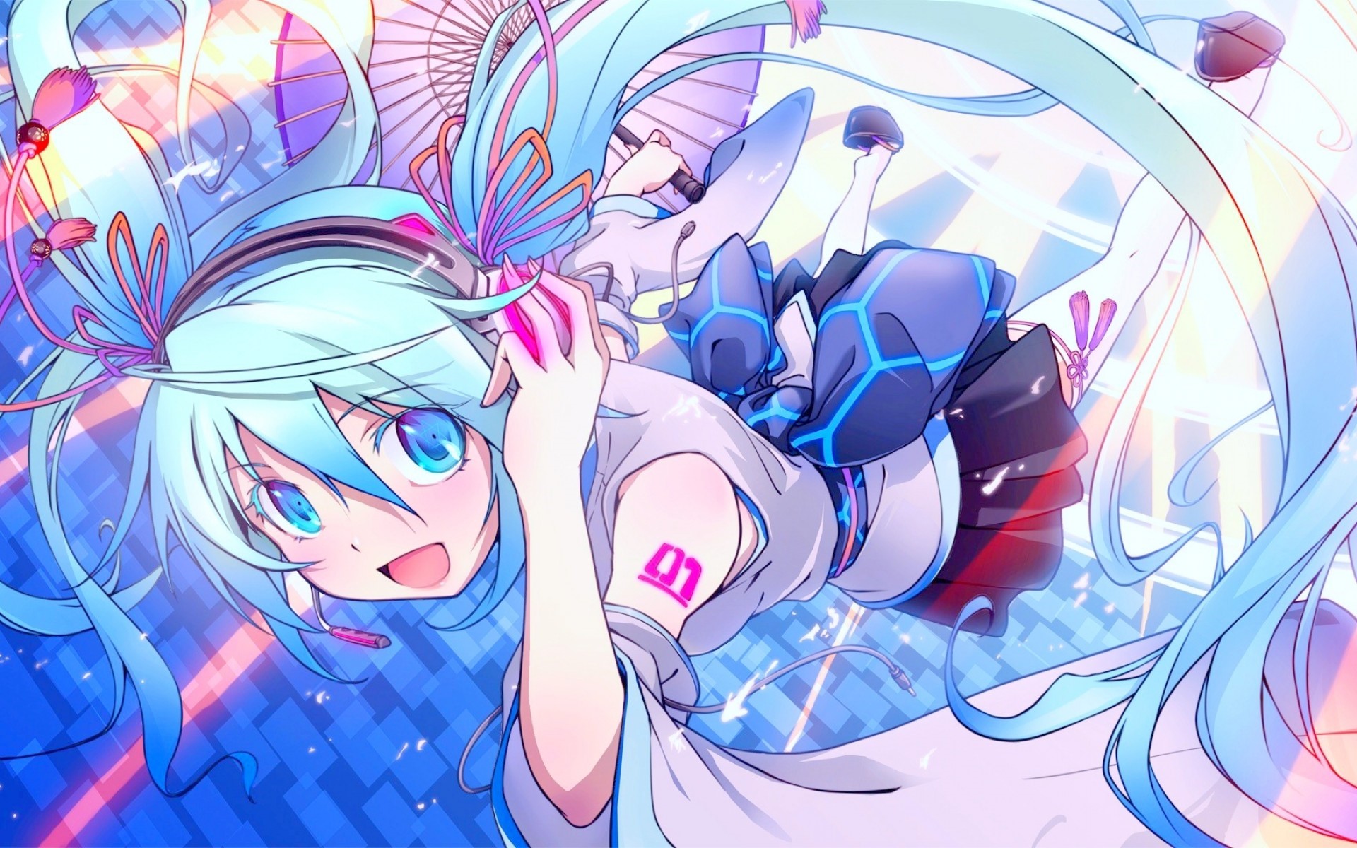 Hatsune Miku from Vocaloid HD Wallpaper