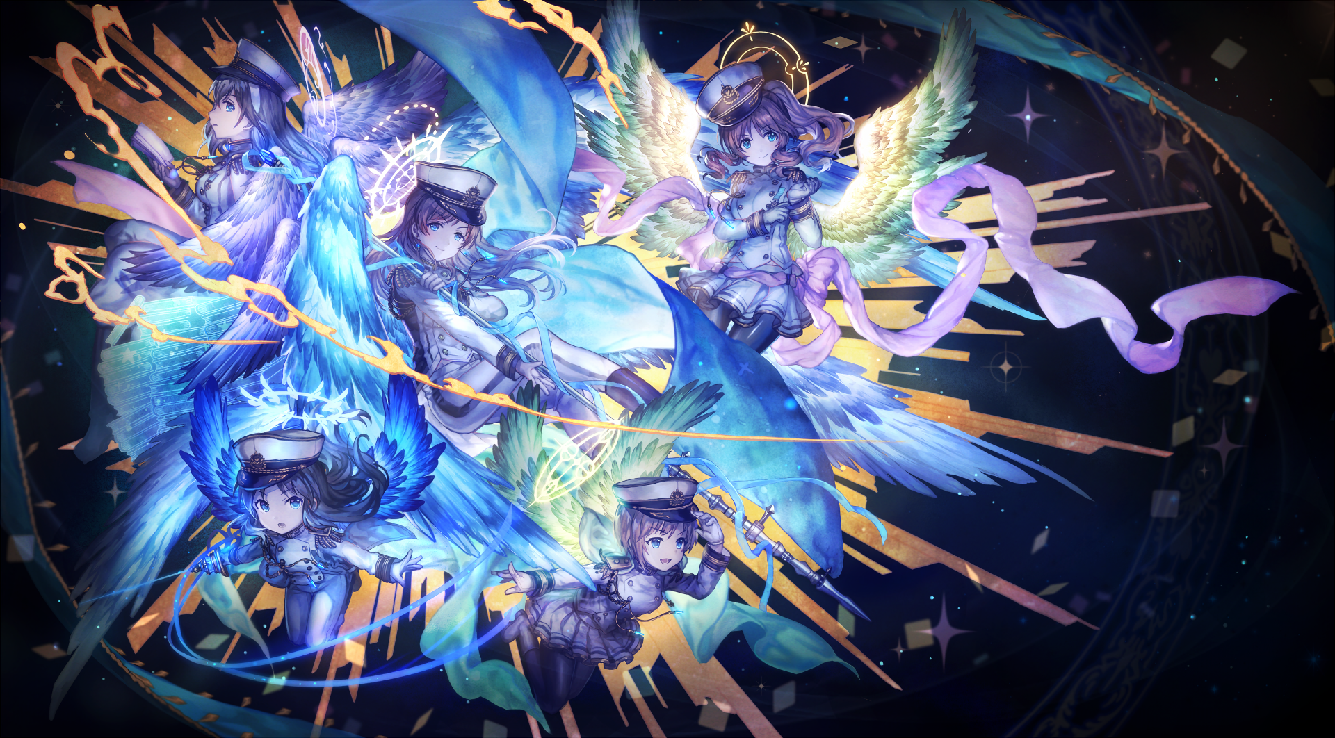 THE IDOLM@STER Cinderella Girls Starlight Stage characters with wings HD Wallpaper
