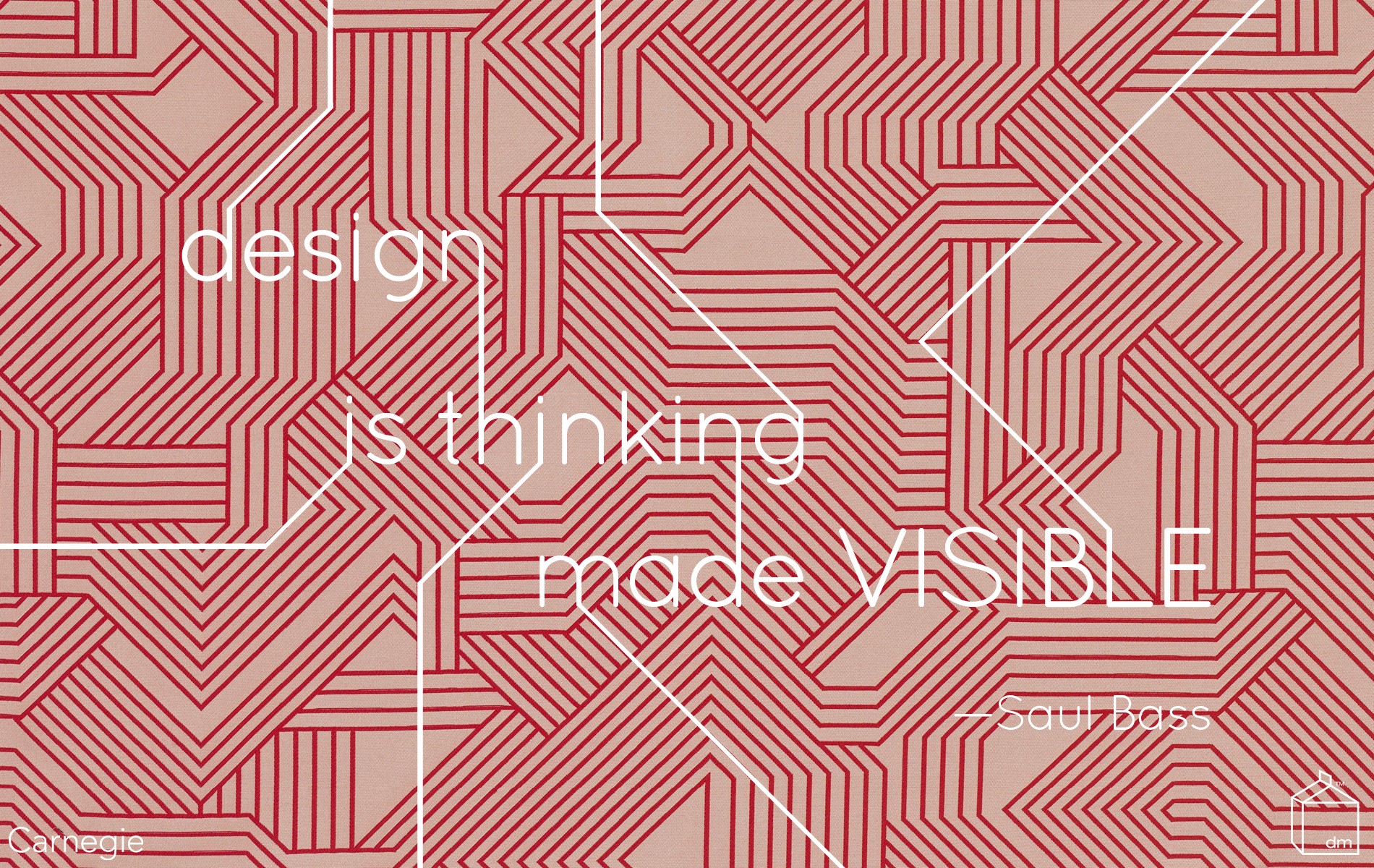 Design is Thinking Made Visible Quote by Saul Bass HD Wallpaper
