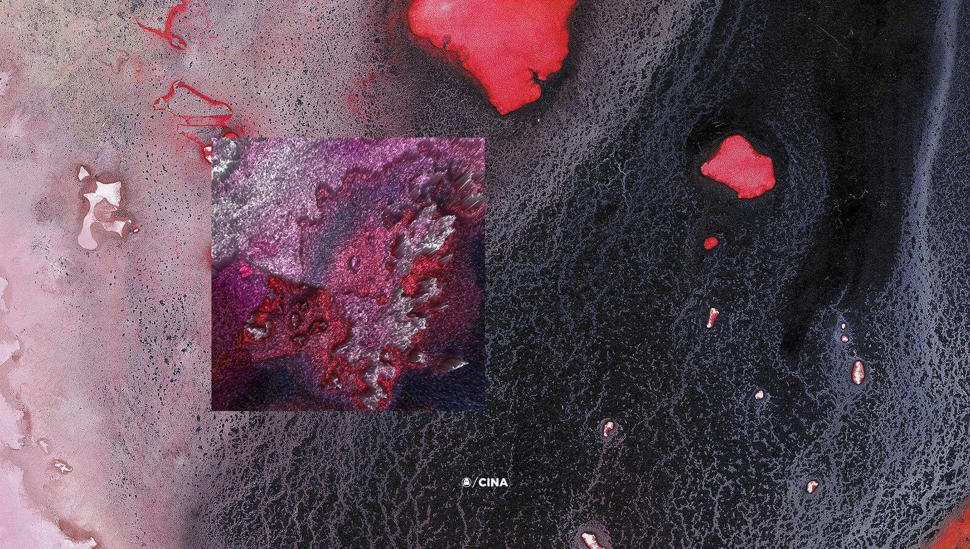 Abstract fluid textured shapes by Michael Cina HD Wallpaper