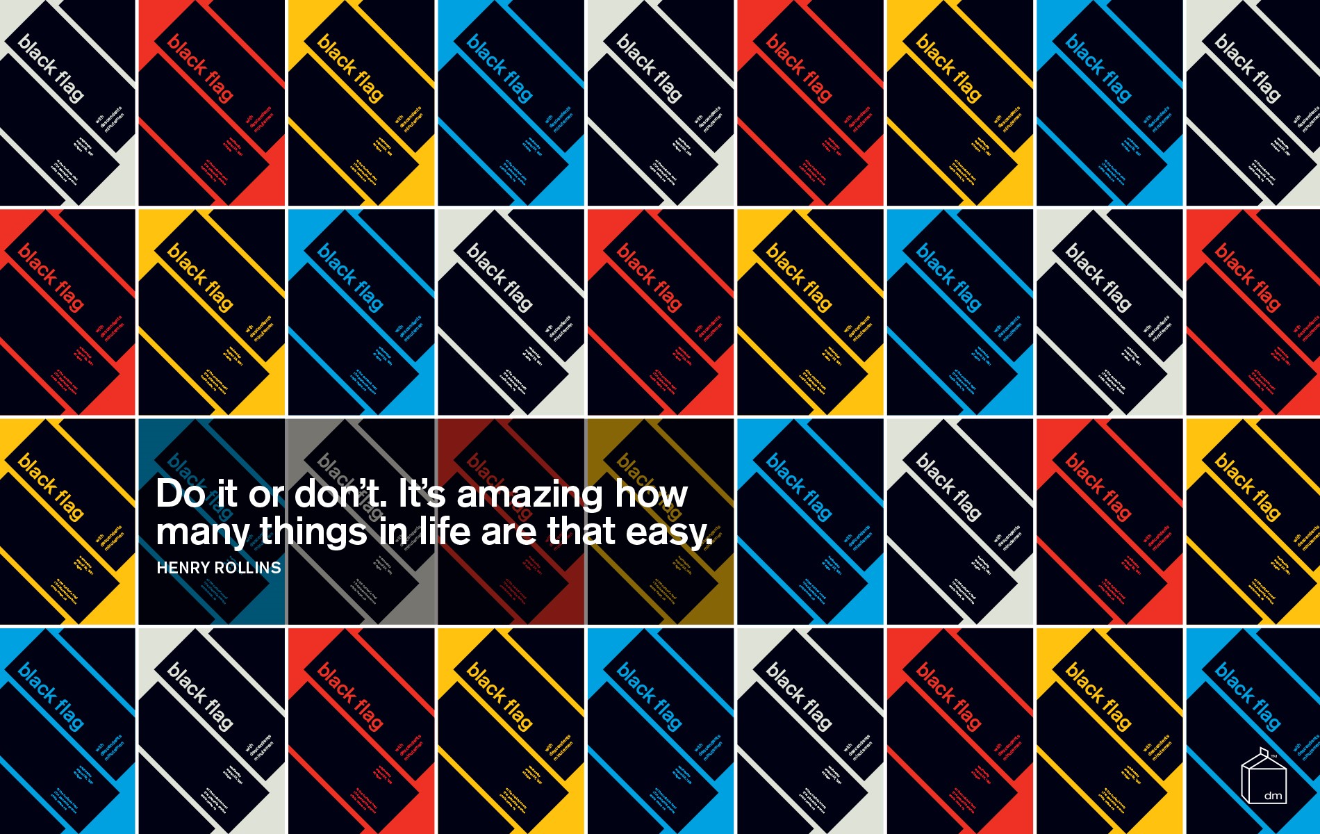 Henry Rollins quote on Black Flag pattern HD Wallpaper