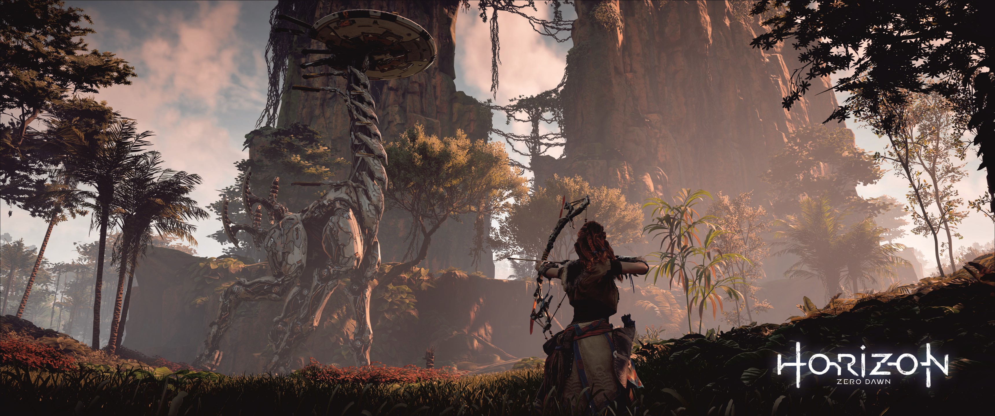 Aloy from Horizon Zero Dawn in a jungle HD Wallpaper