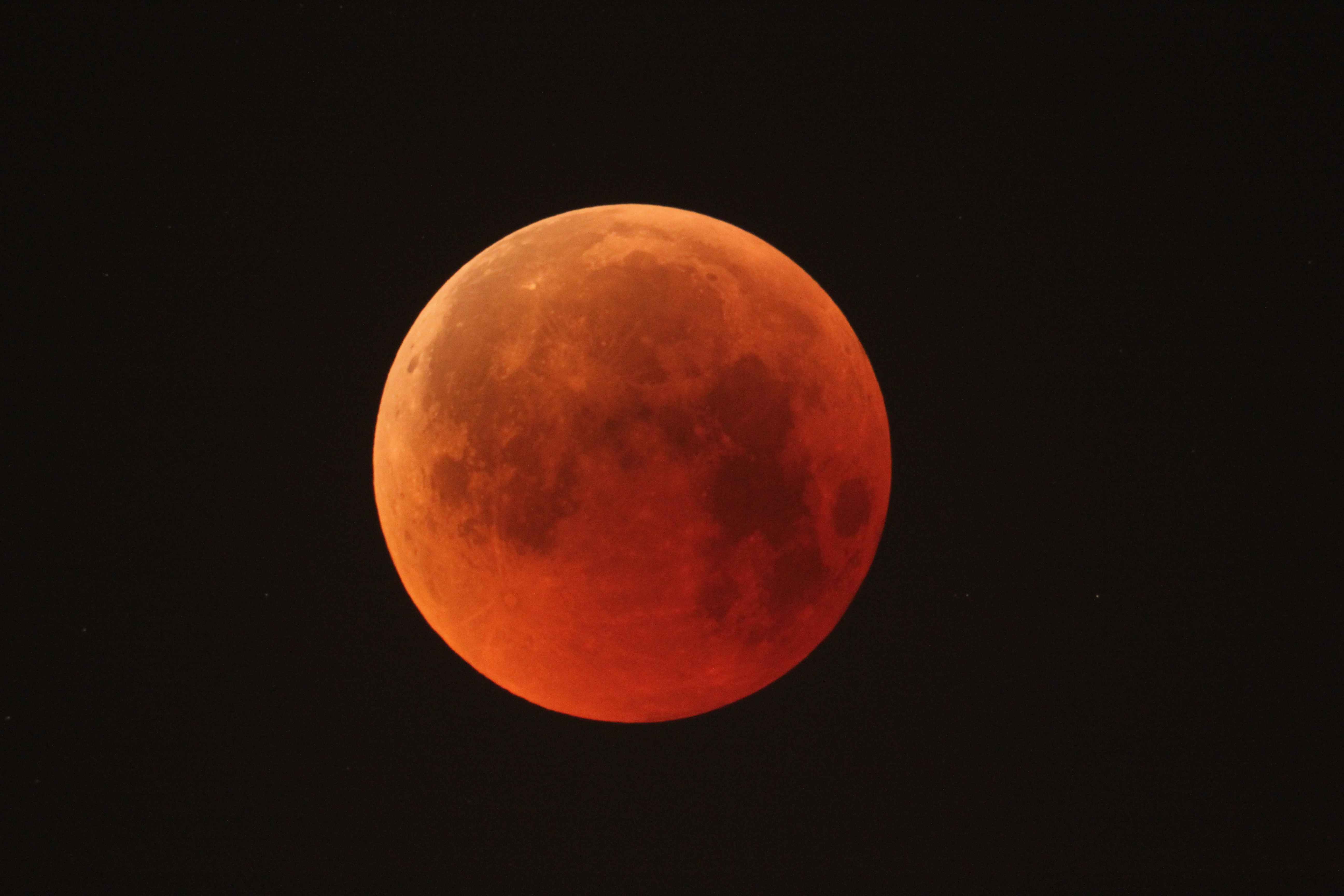 4K Blood Moon in Space HD Wallpaper