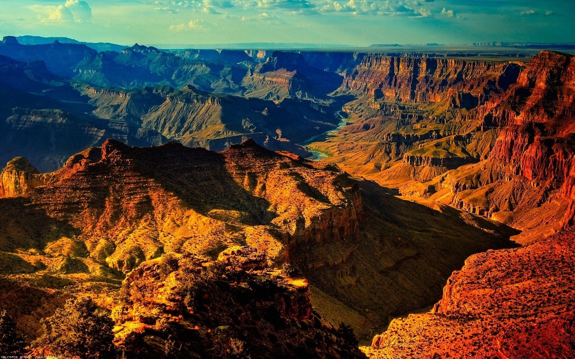 Grand Canyon National Park at sunset HD Wallpaper