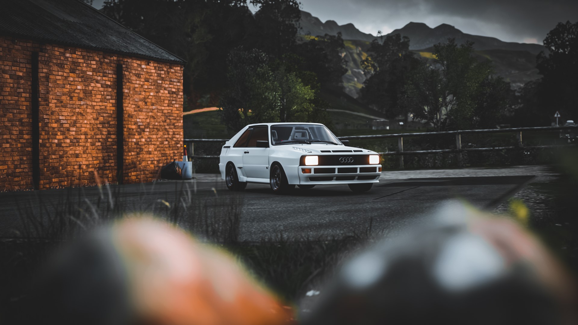 White Audi Sport Quattro S1 in Forza Horizon 4 HD Wallpaper