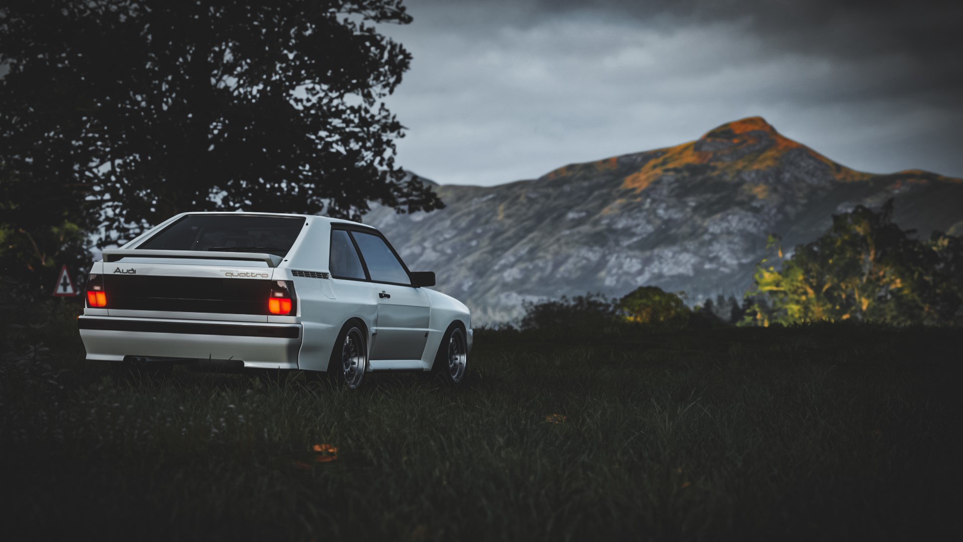 Audi Sport Quattro S1 in a mountainous landscape HD Wallpaper
