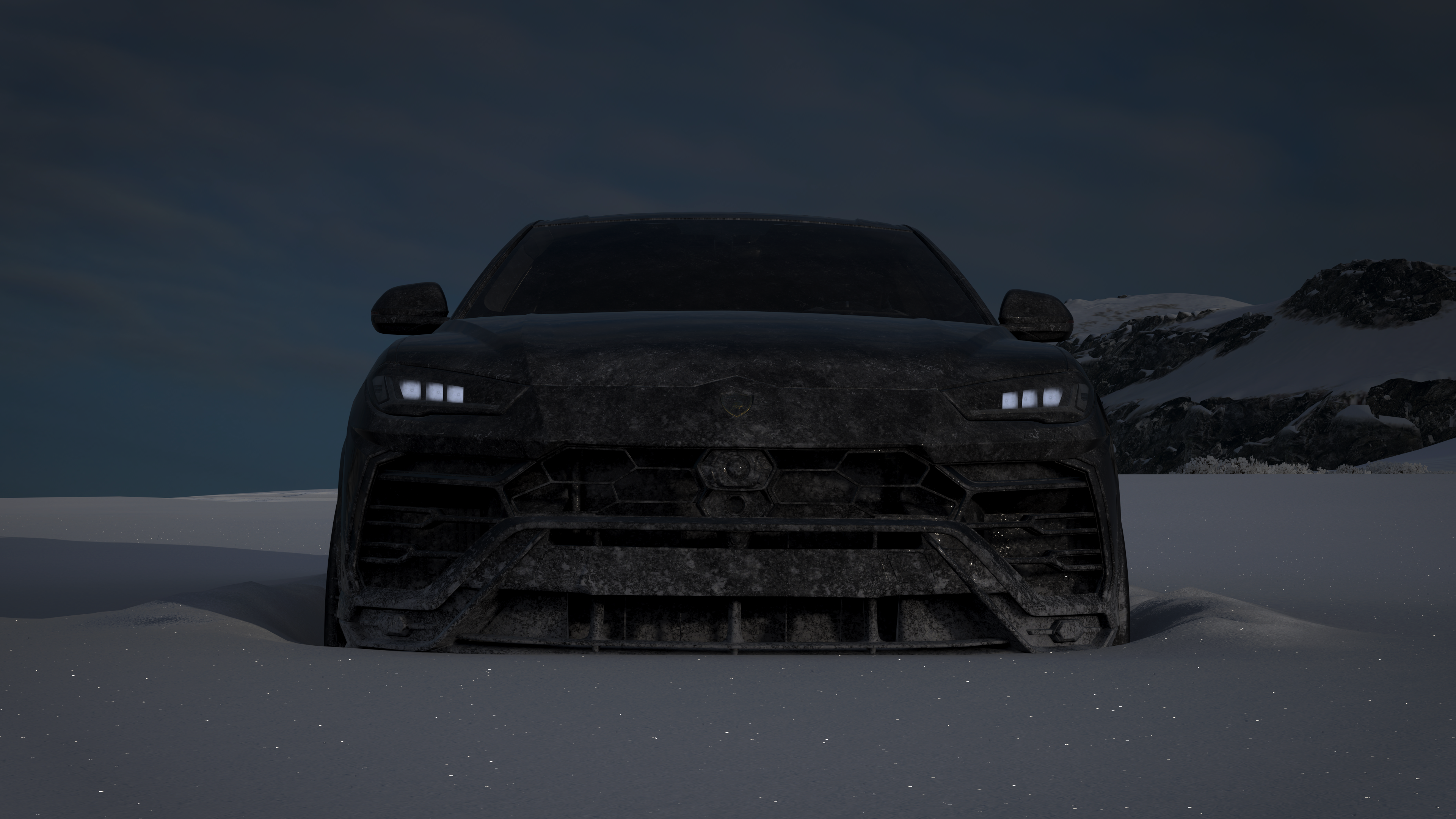 4K Lamborghini in Snow - Forza Horizon 4 HD Wallpaper