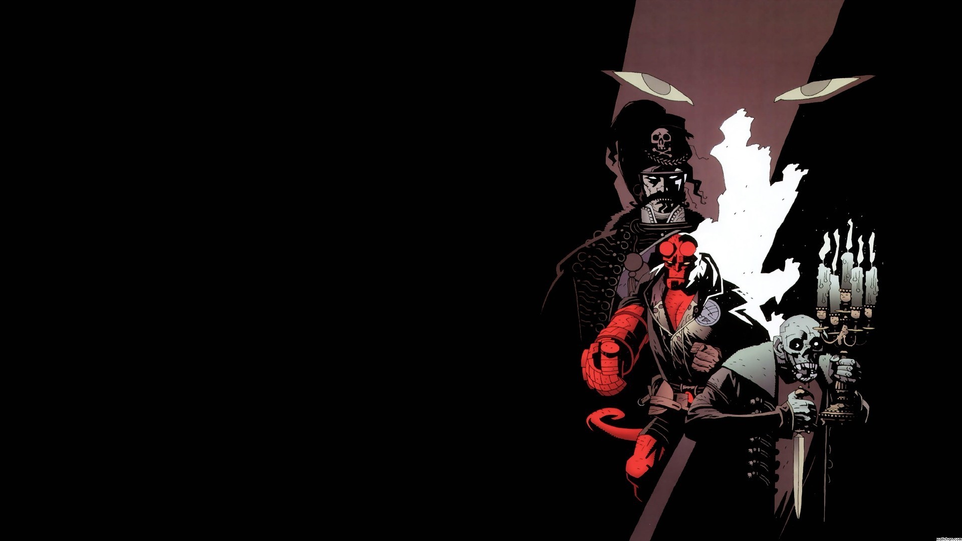 Hellboy and Vladimir Giurescu with Candelabra HD Wallpaper