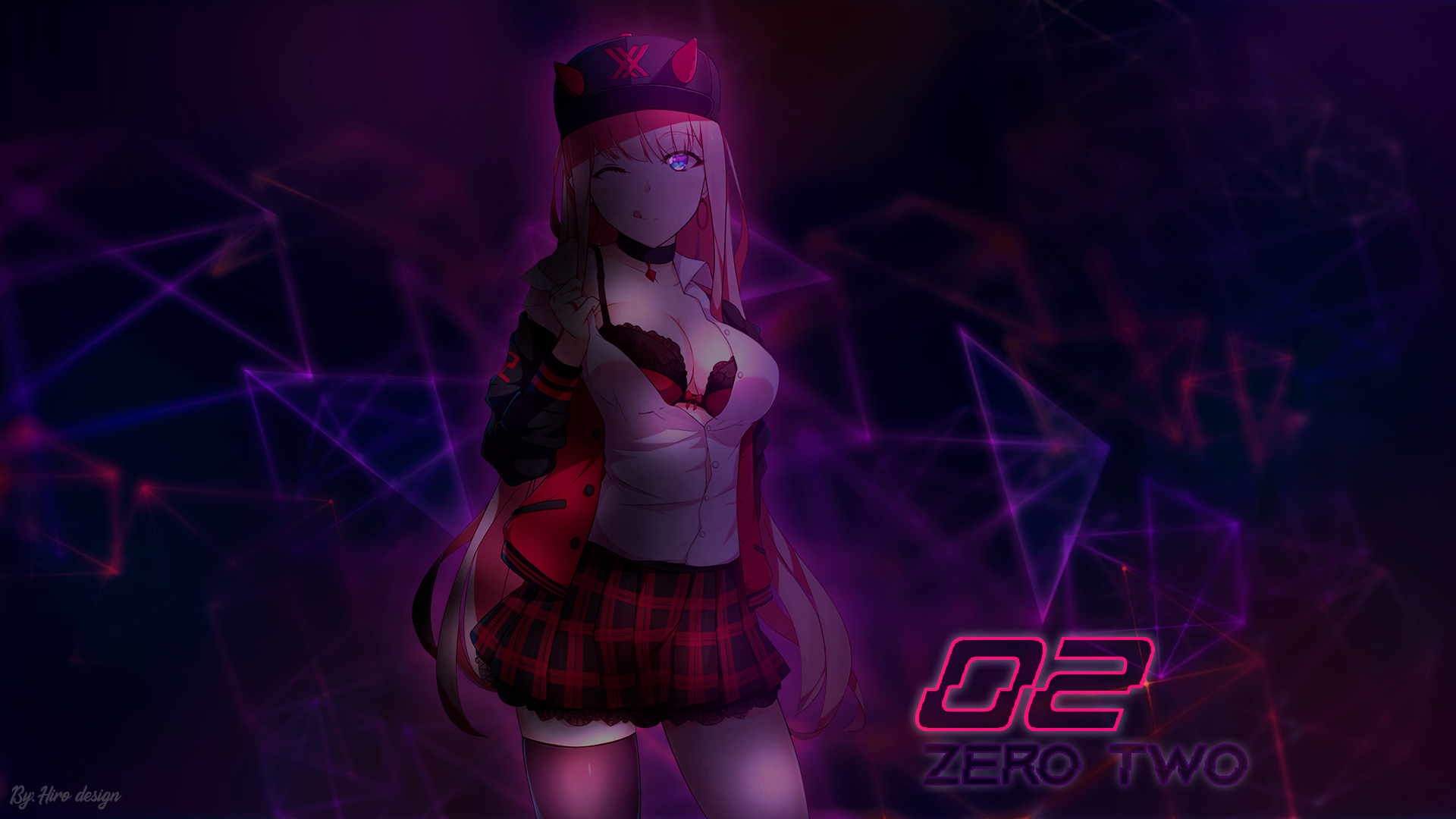 Zero Two from Darling in the FranXX HD Wallpaper